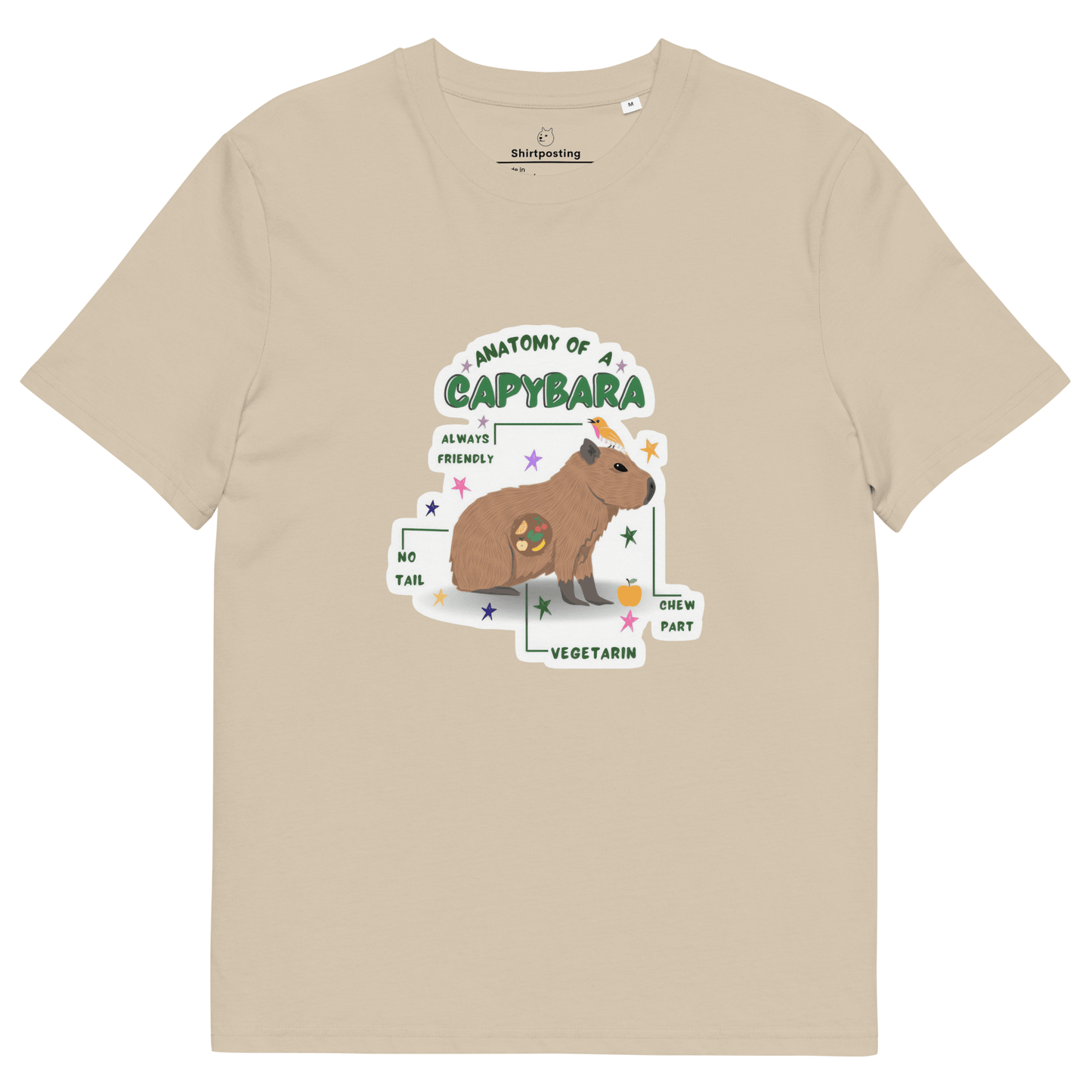 Capybara Premium Organic T-Shirt Meme - Desert Dust | Shirtposting