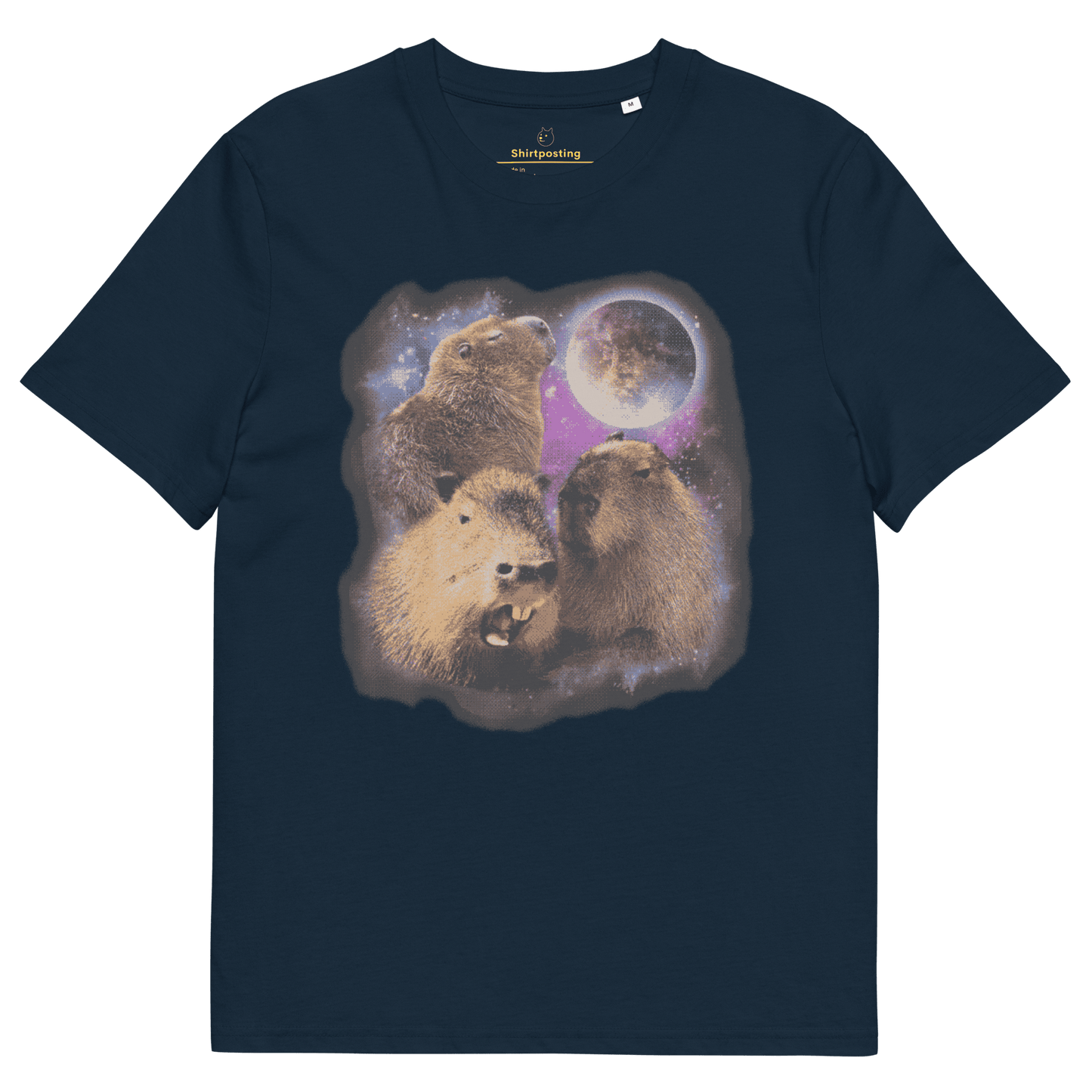 Capybara Premium Organic T-Shirt Meme - French Navy | Shirtposting