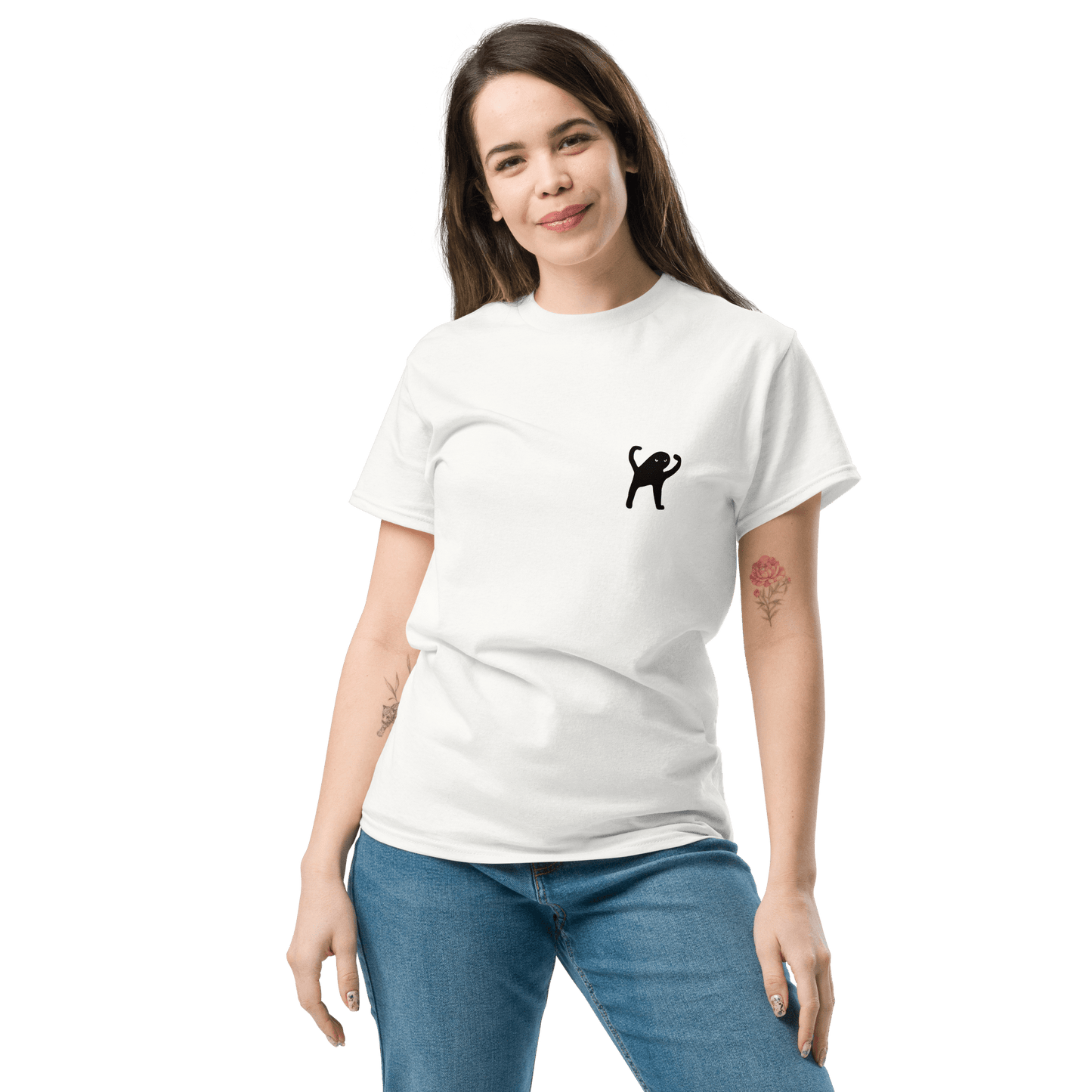 Cat Classic T-Shirt Meme - Ash | Shirtposting