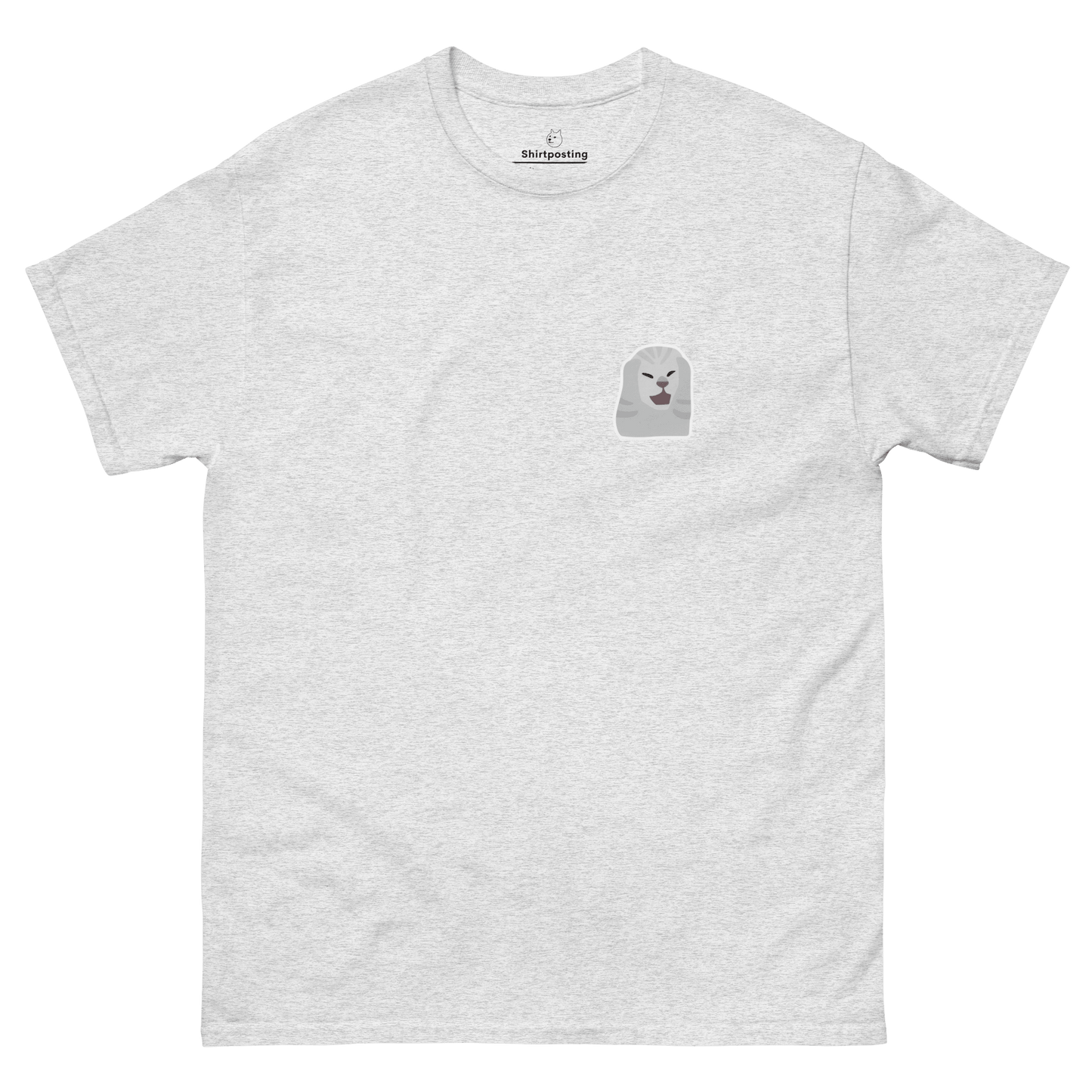 Cat Classic T-Shirt Meme - Ash | Shirtposting