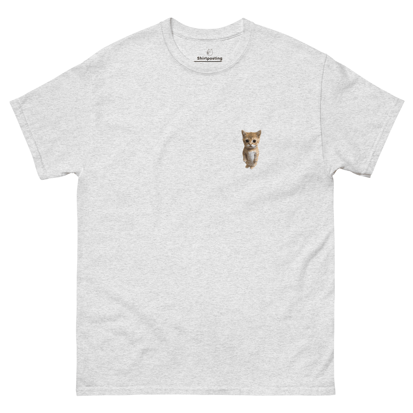 Cat Classic T-Shirt Meme - Ash | Shirtposting