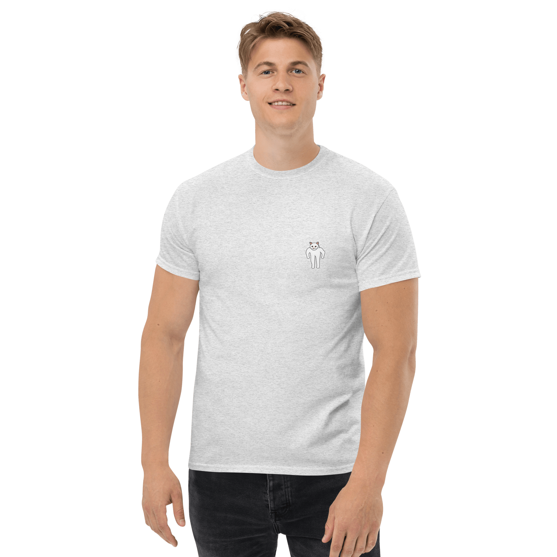 Cat Classic T-Shirt Meme - Ash | Shirtposting
