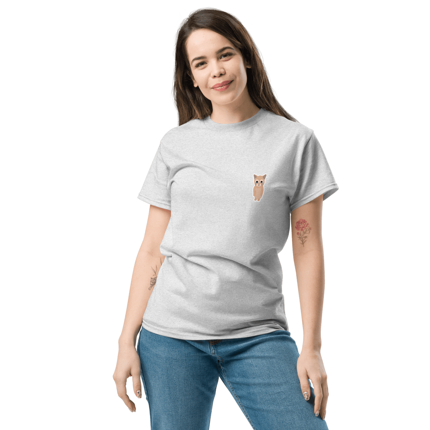 Cat Classic T-Shirt Meme - Ash | Shirtposting