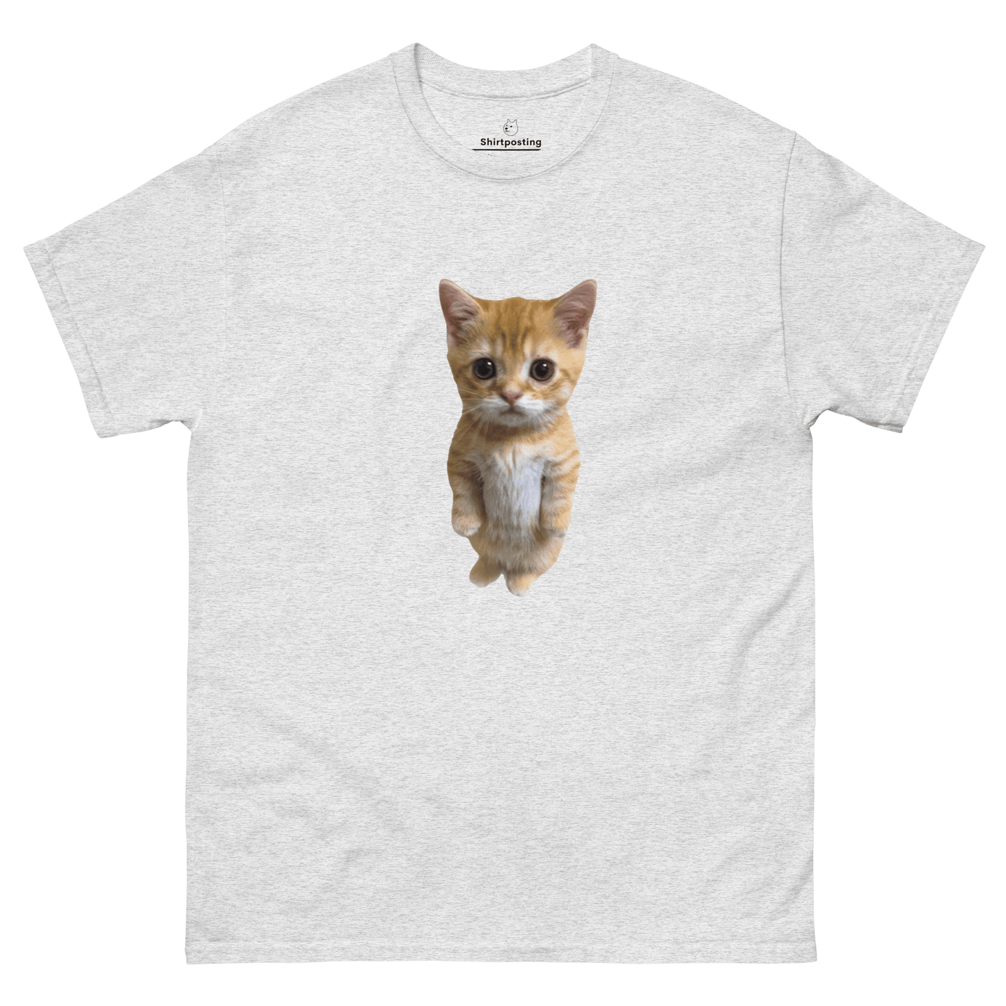 Cat Classic T-Shirt Meme - Ash | Shirtposting