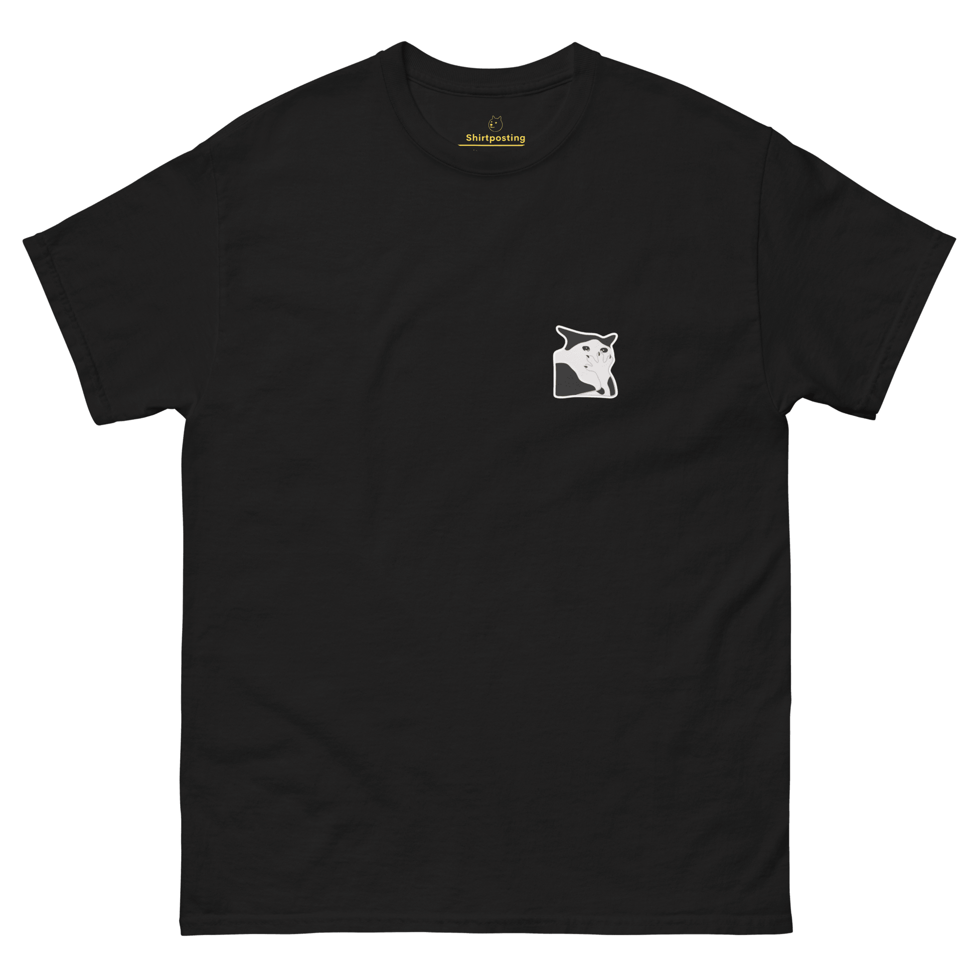 Cat Classic T-Shirt Meme - Black | Shirtposting