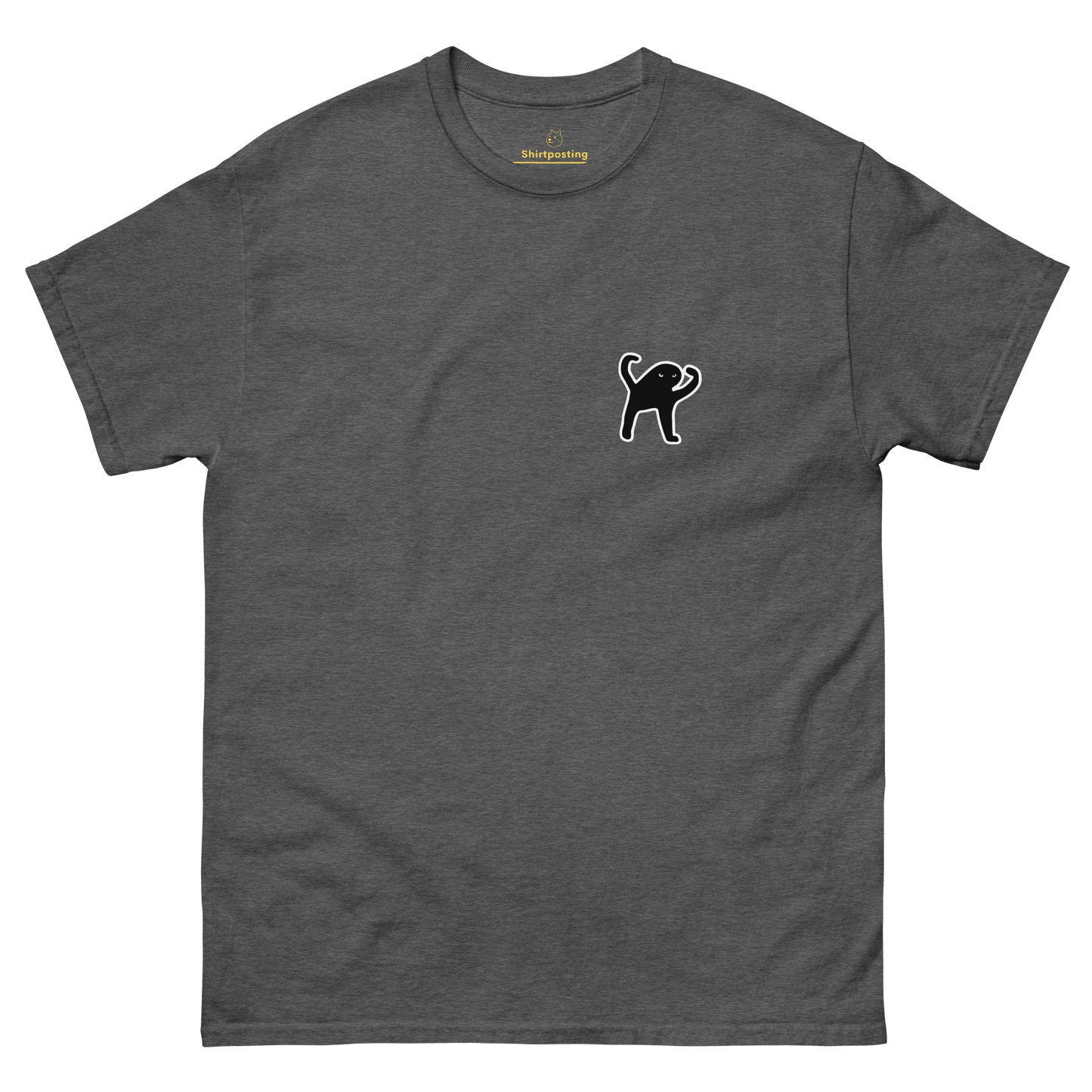 Cat Classic T-Shirt Meme - Dark Heather | Shirtposting