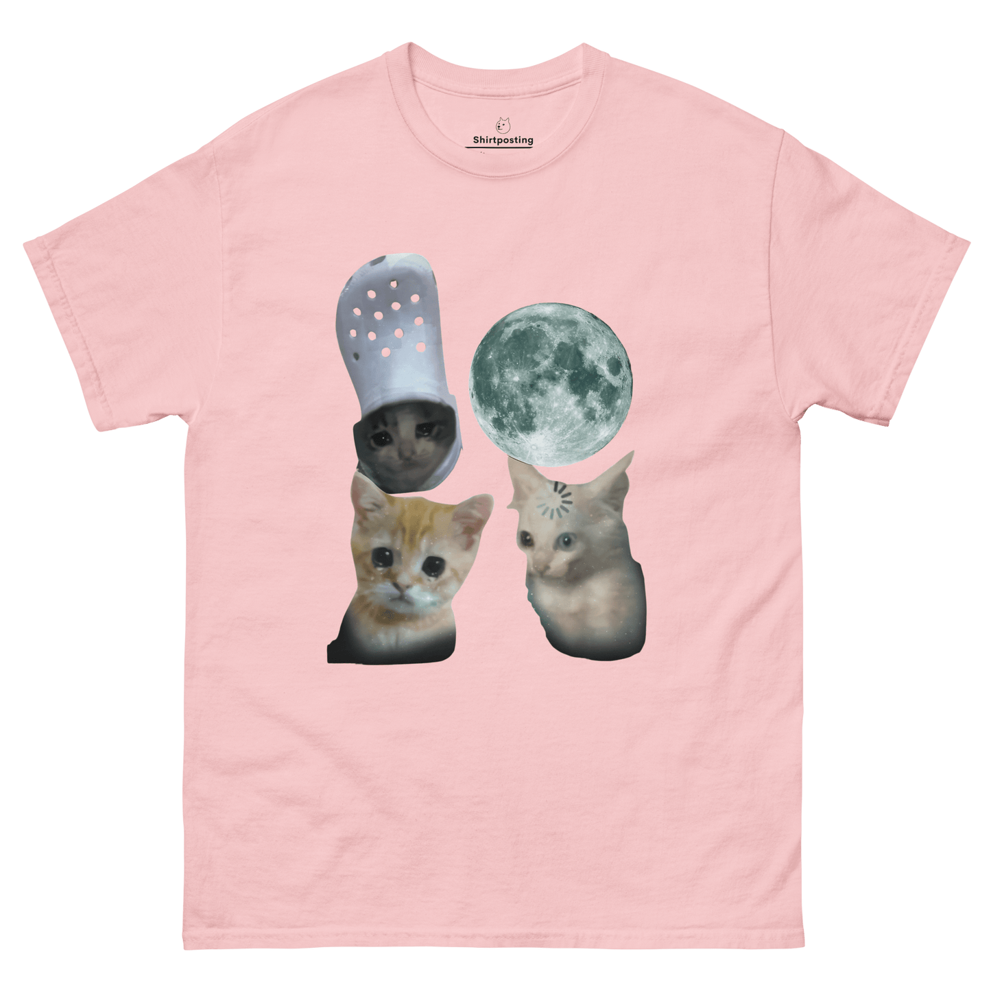 Cat Classic T-Shirt Meme - Light Pink | Shirtposting