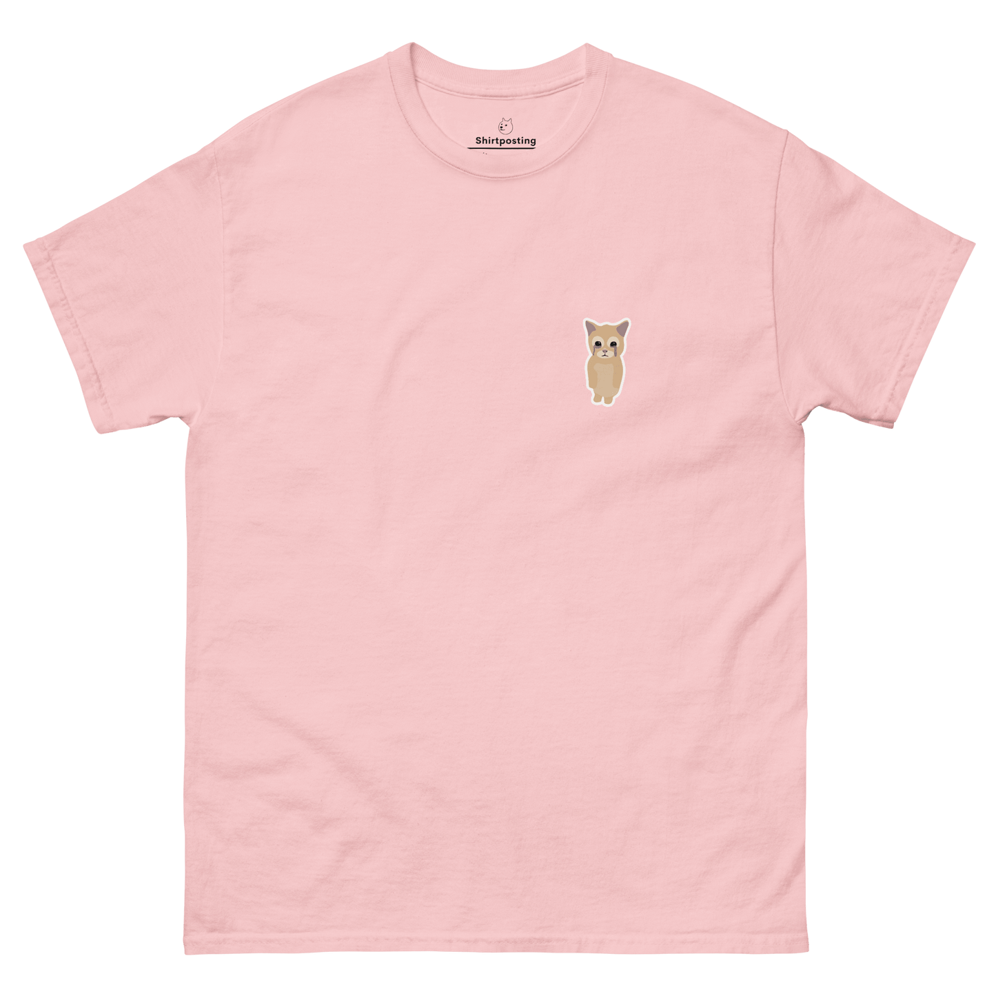Cat Classic T-Shirt Meme - Light Pink | Shirtposting