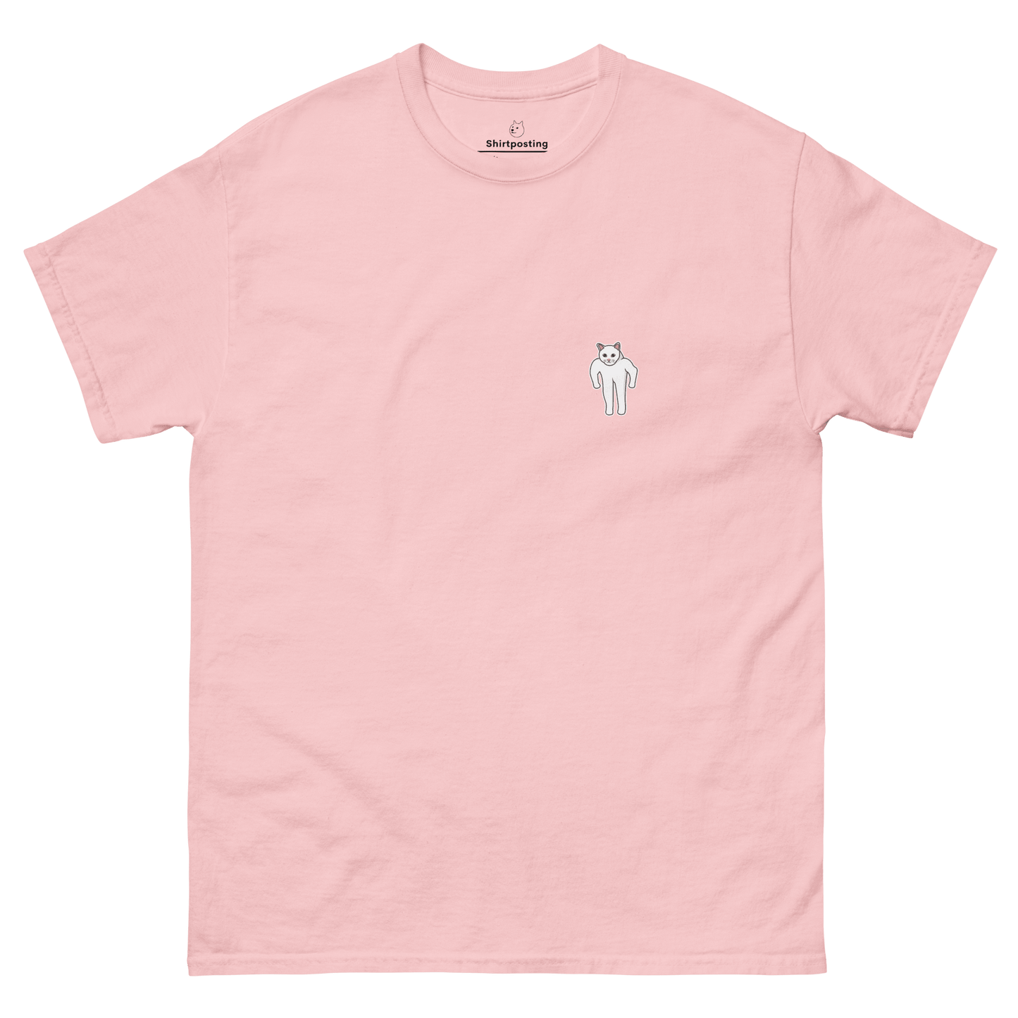 Cat Classic T-Shirt Meme - Light Pink | Shirtposting