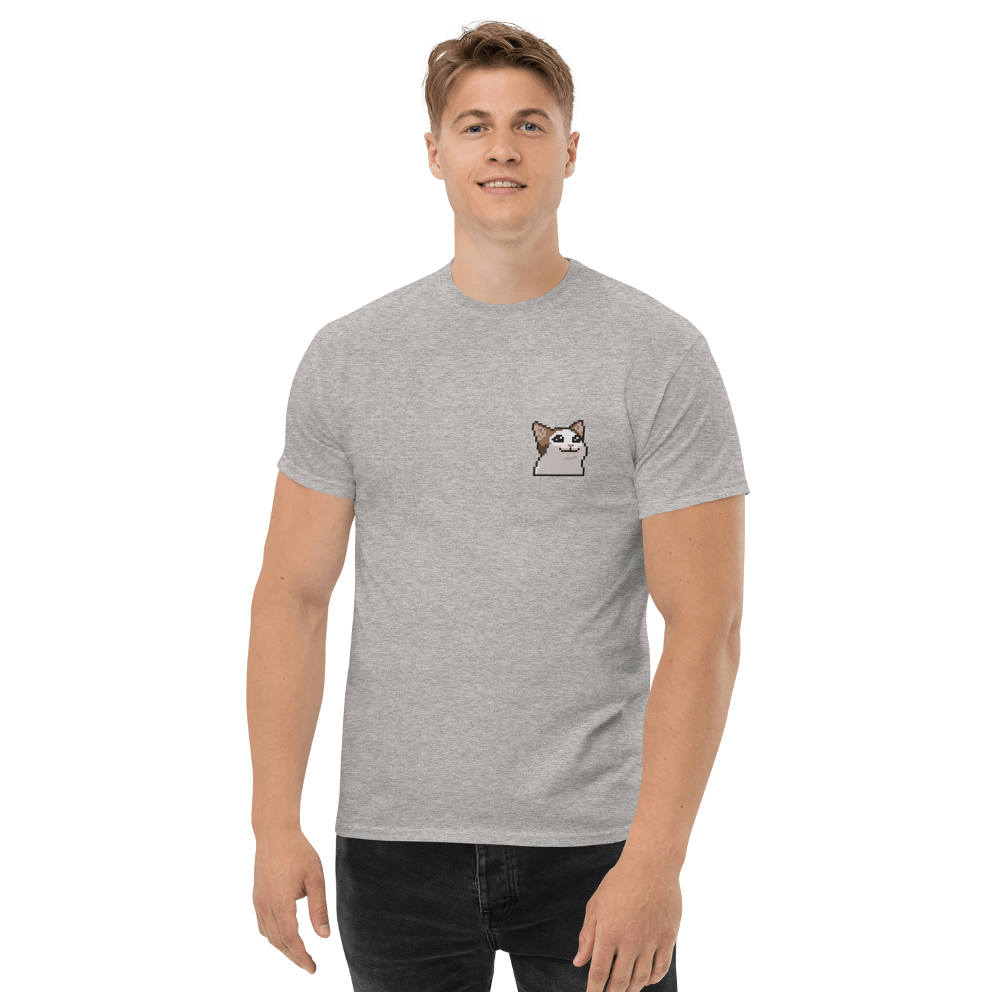 Cat Classic T-Shirt Meme - Military Green | Shirtposting
