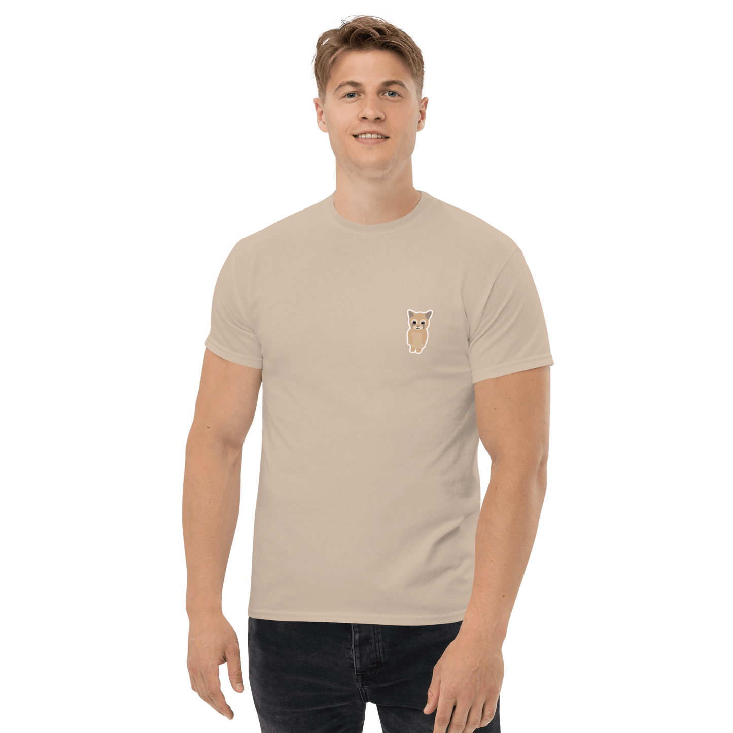 Cat Classic T-Shirt Meme - Military Green | Shirtposting