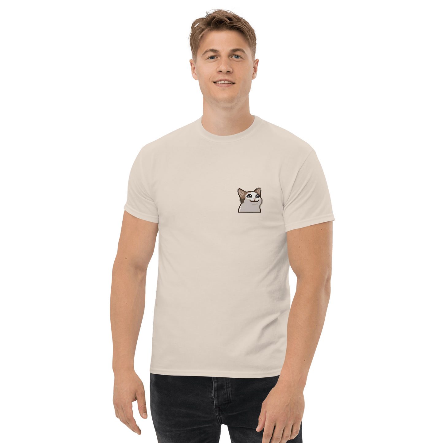 Cat Classic T-Shirt Meme - Military Green | Shirtposting