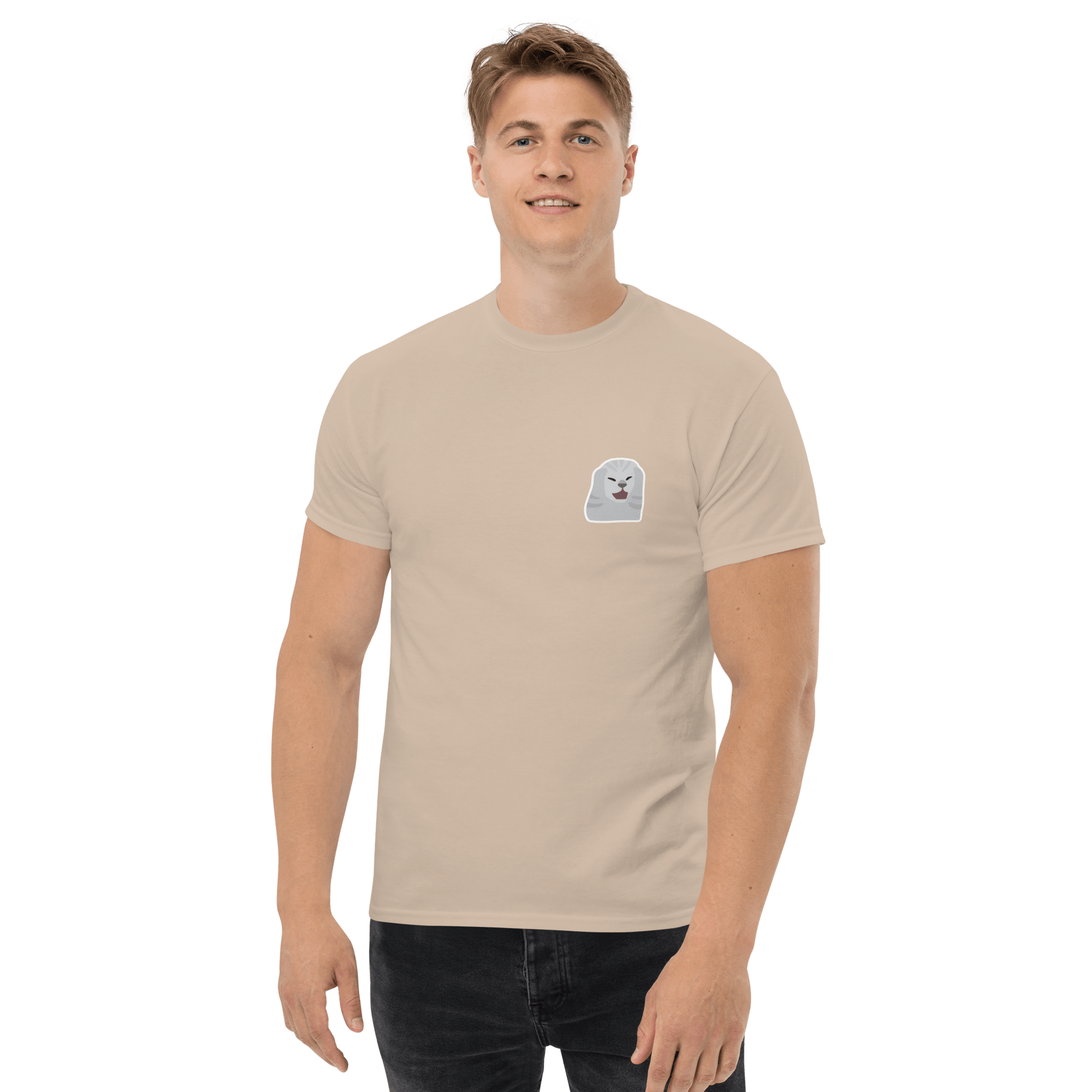 Cat Classic T-Shirt Meme - Military Green | Shirtposting