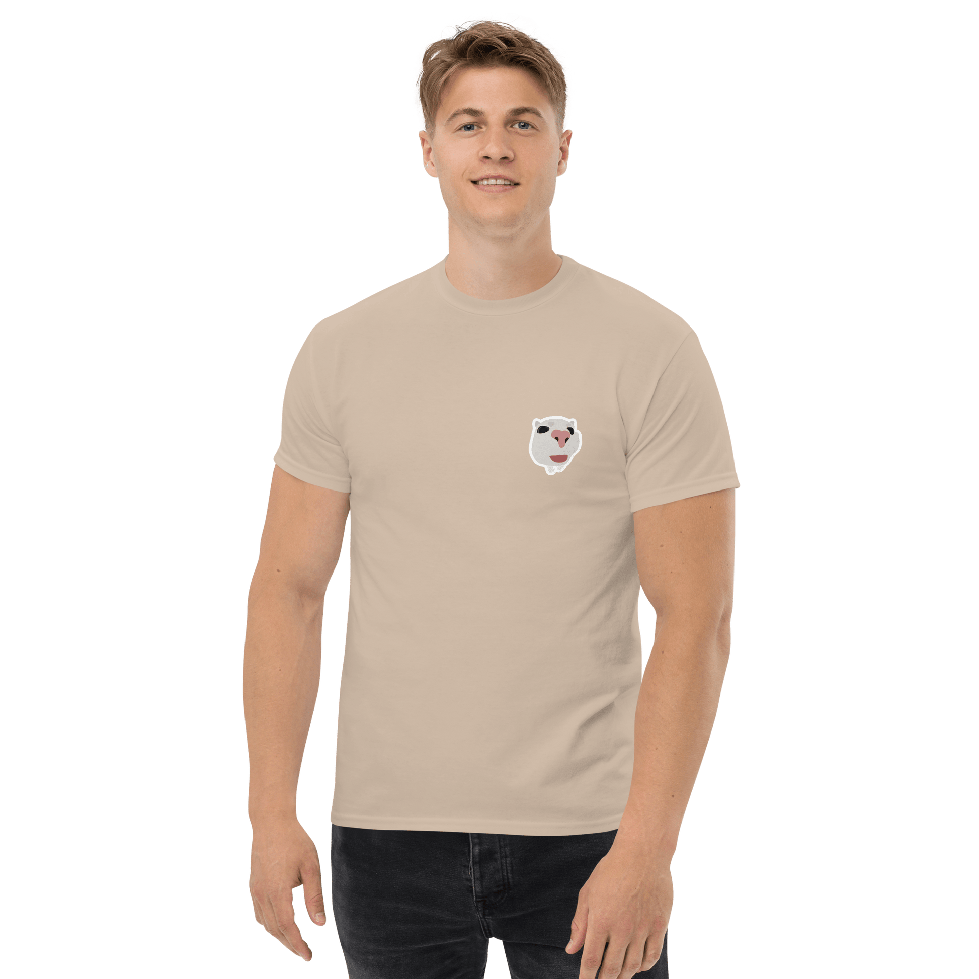 Cat Classic T-Shirt Meme - Military Green | Shirtposting