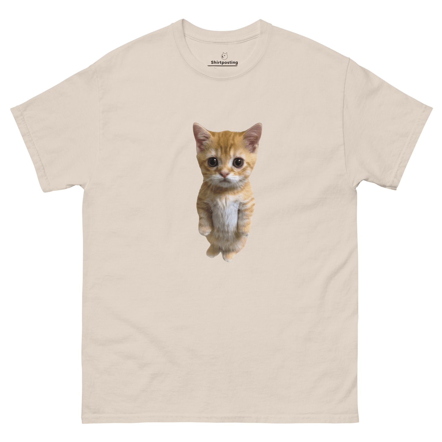 Cat Classic T-Shirt Meme - Natural | Shirtposting