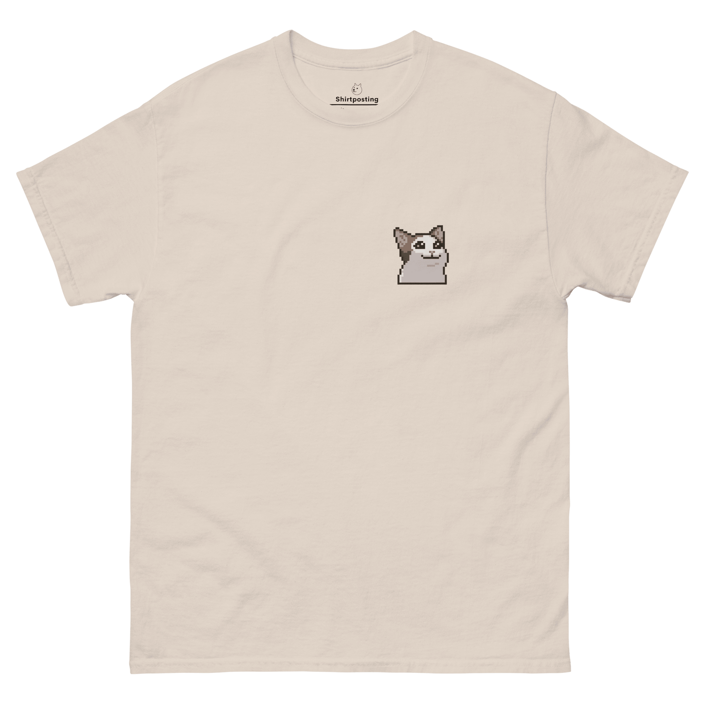 Cat Classic T-Shirt Meme - Natural | Shirtposting