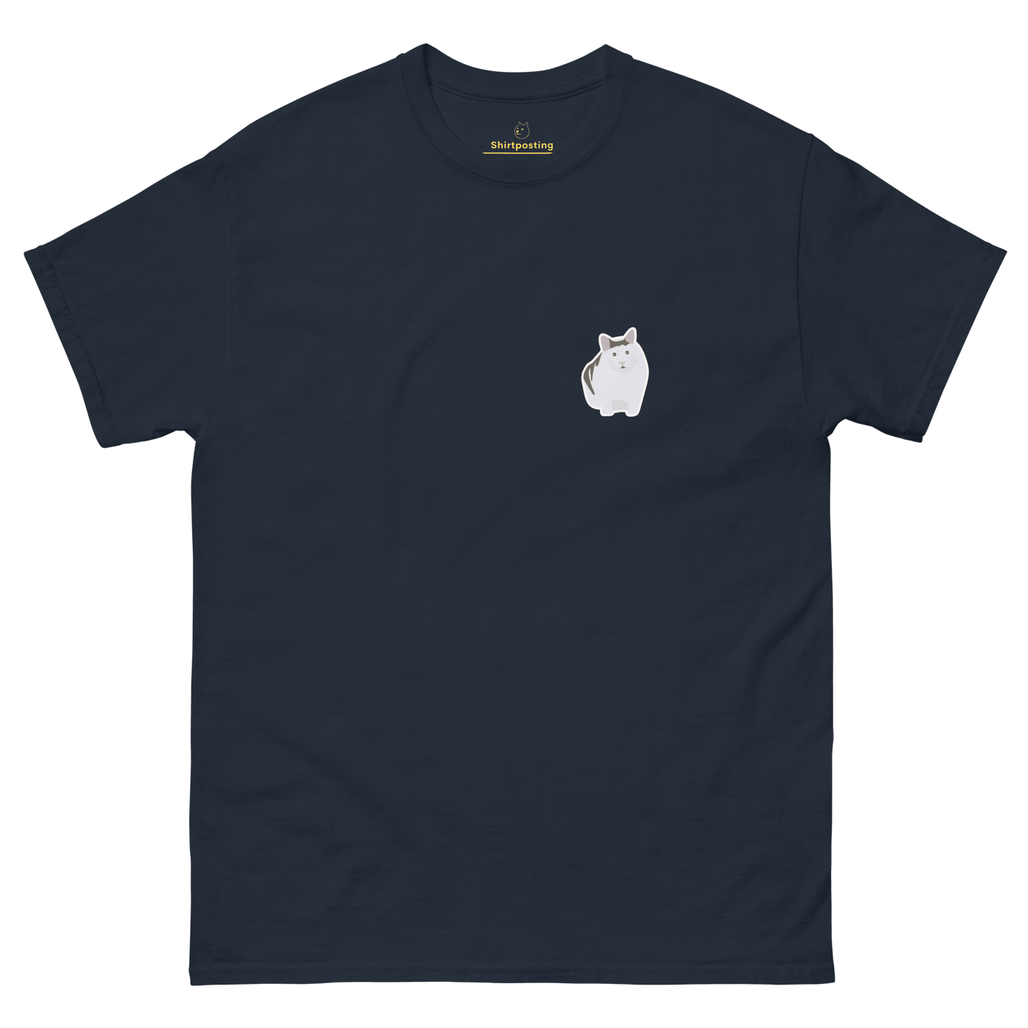 Cat Classic T-Shirt Meme - Navy | Shirtposting