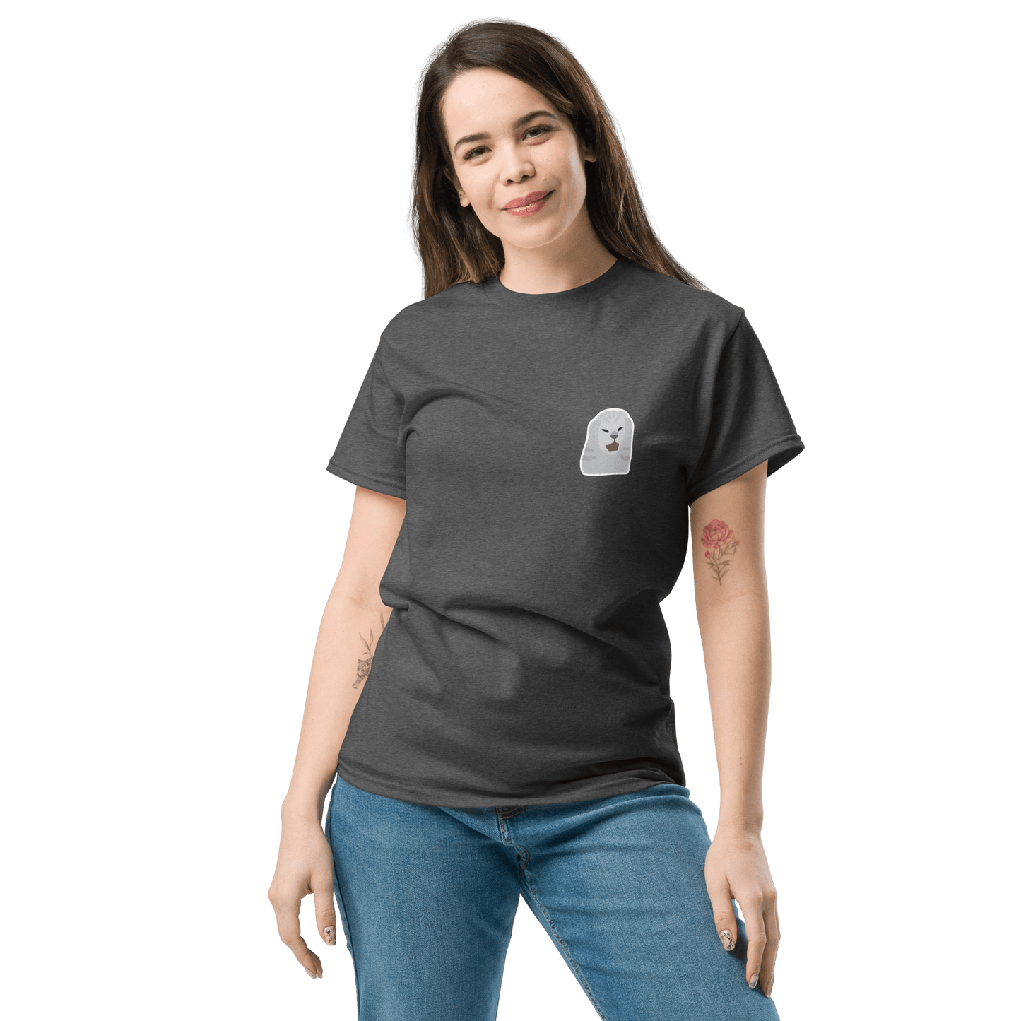 Cat Classic T-Shirt Meme - Royal | Shirtposting