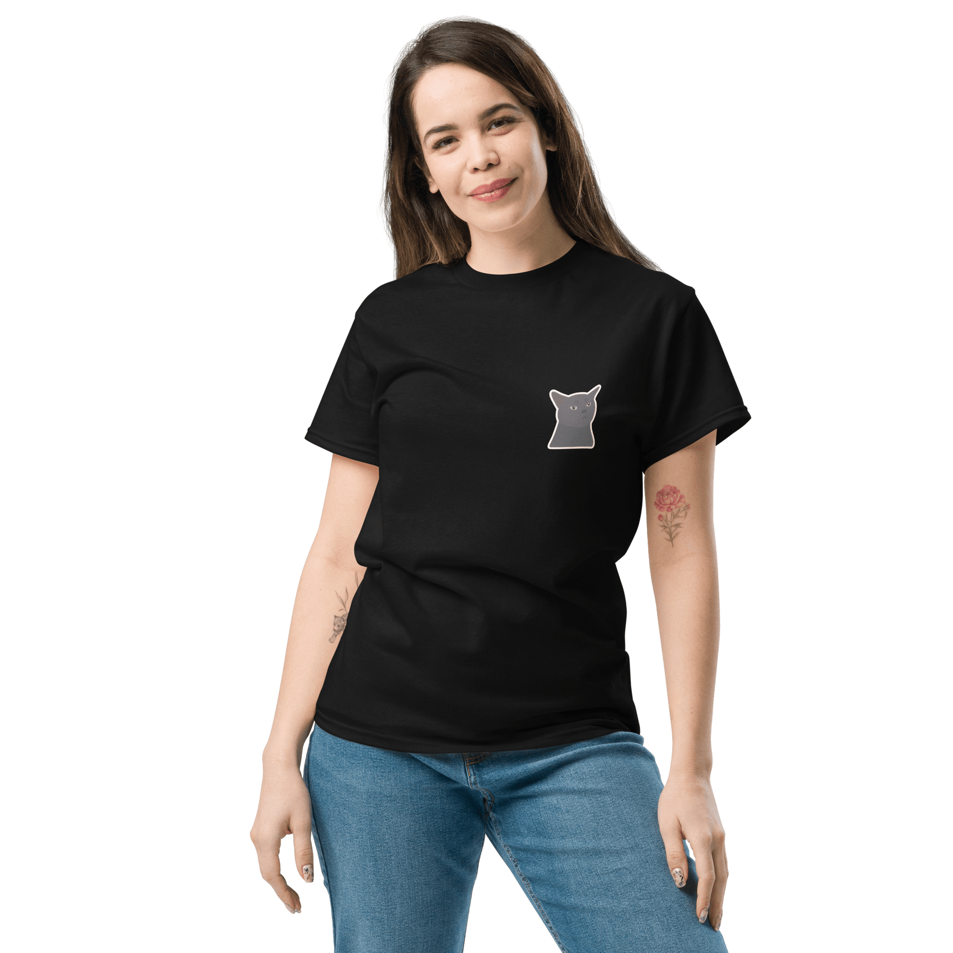 Cat Classic T-Shirt Meme - Royal | Shirtposting