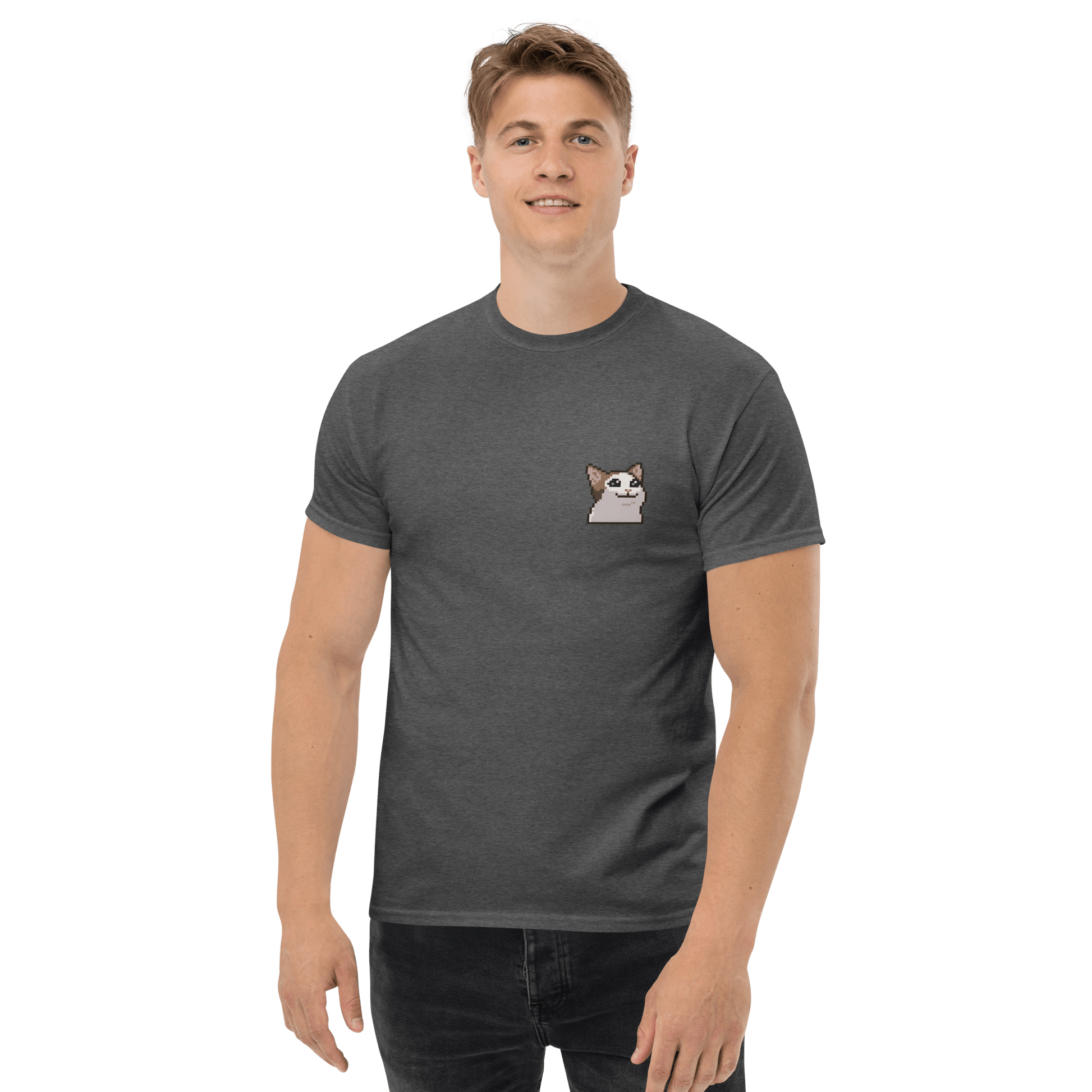Cat Classic T-Shirt Meme - Royal | Shirtposting
