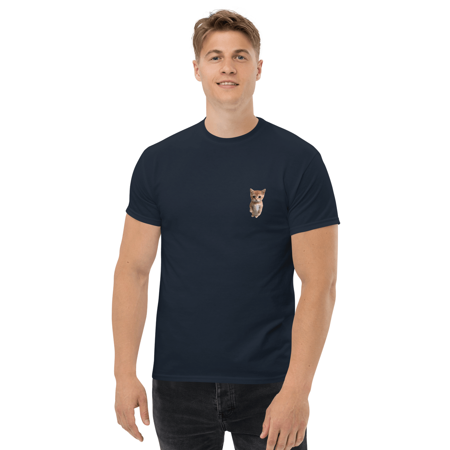 Cat Classic T-Shirt Meme - Royal | Shirtposting