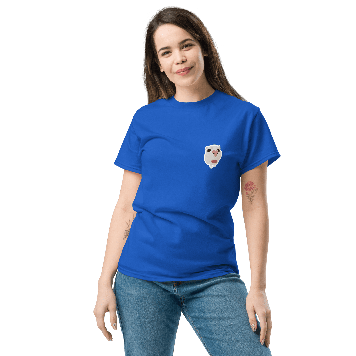 Cat Classic T-Shirt Meme - Royal | Shirtposting