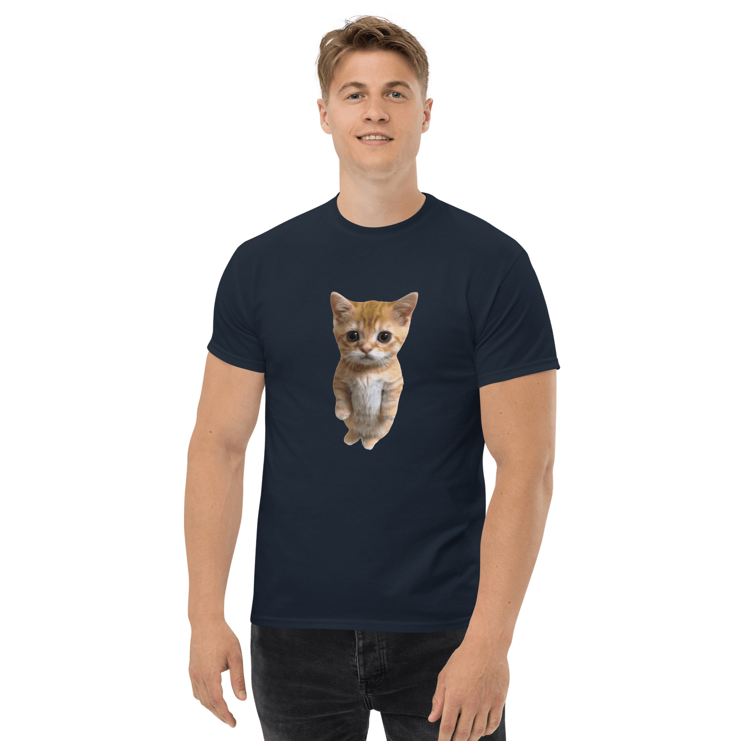 Cat Classic T-Shirt Meme - Royal | Shirtposting