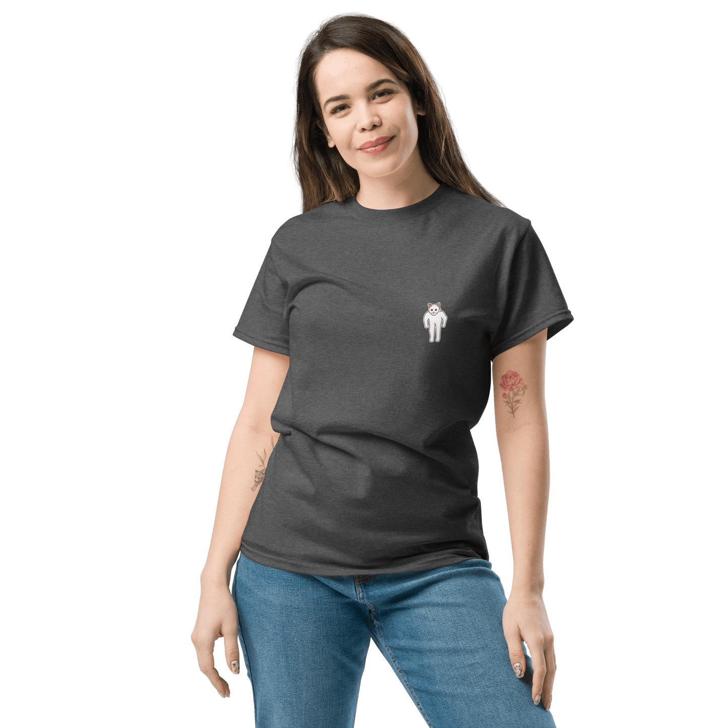 Cat Classic T-Shirt Meme - Royal | Shirtposting