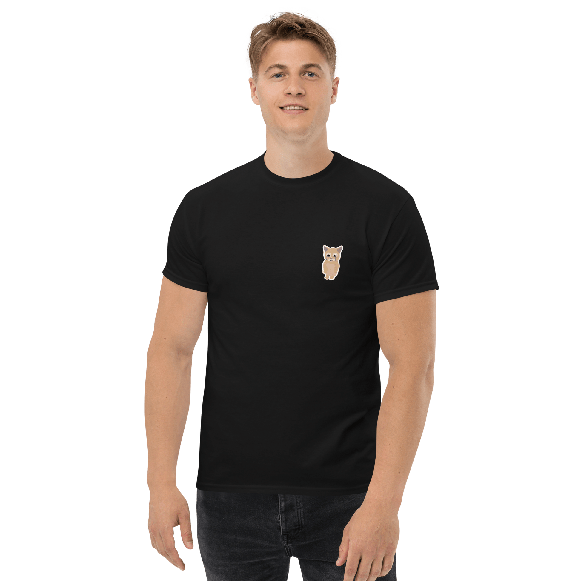 Cat Classic T-Shirt Meme - Royal | Shirtposting