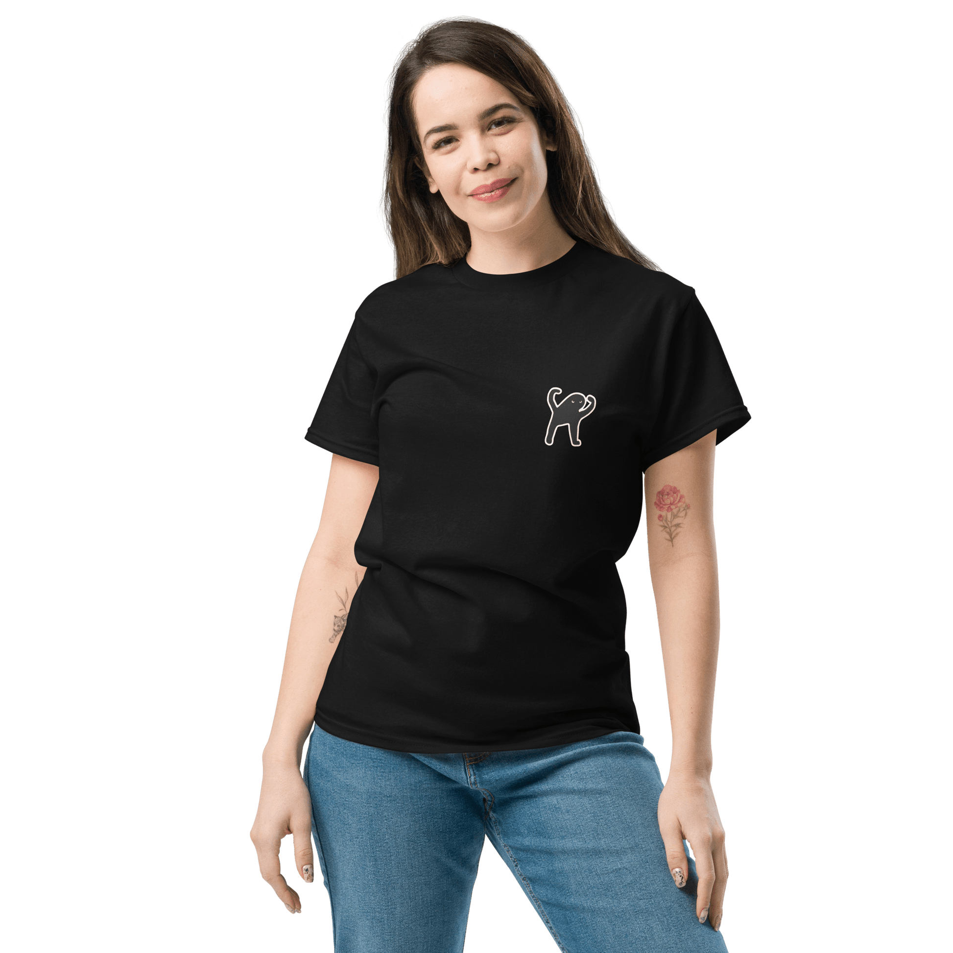 Cat Classic T-Shirt Meme - Royal | Shirtposting