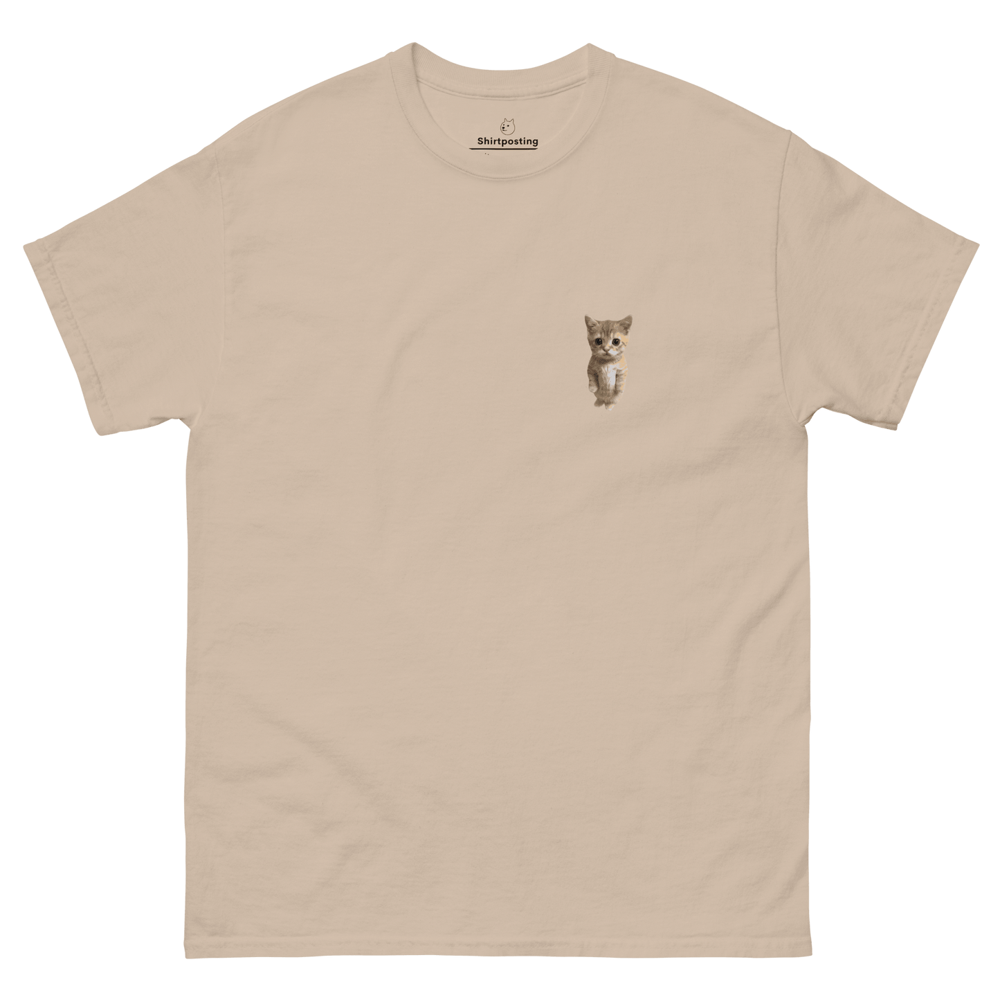 Cat Classic T-Shirt Meme - Sand | Shirtposting