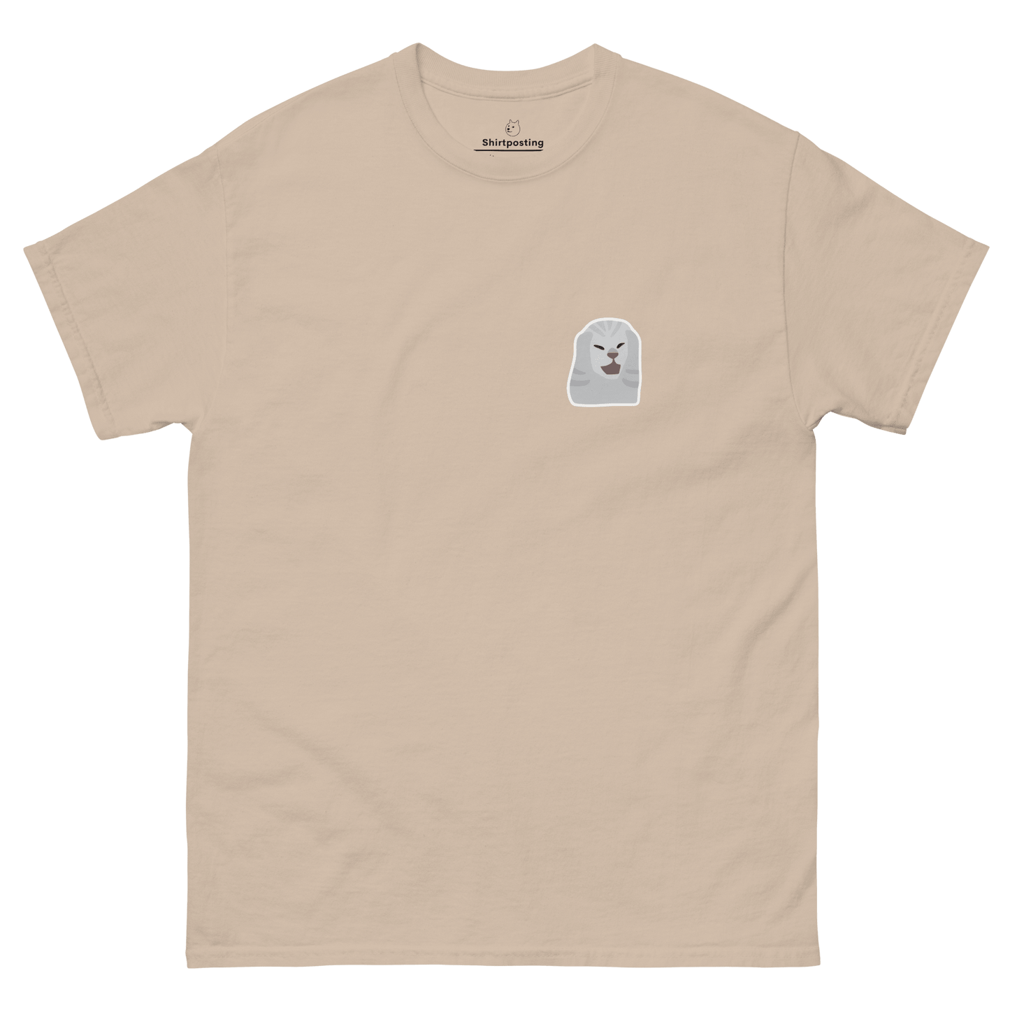 Cat Classic T-Shirt Meme - Sand | Shirtposting