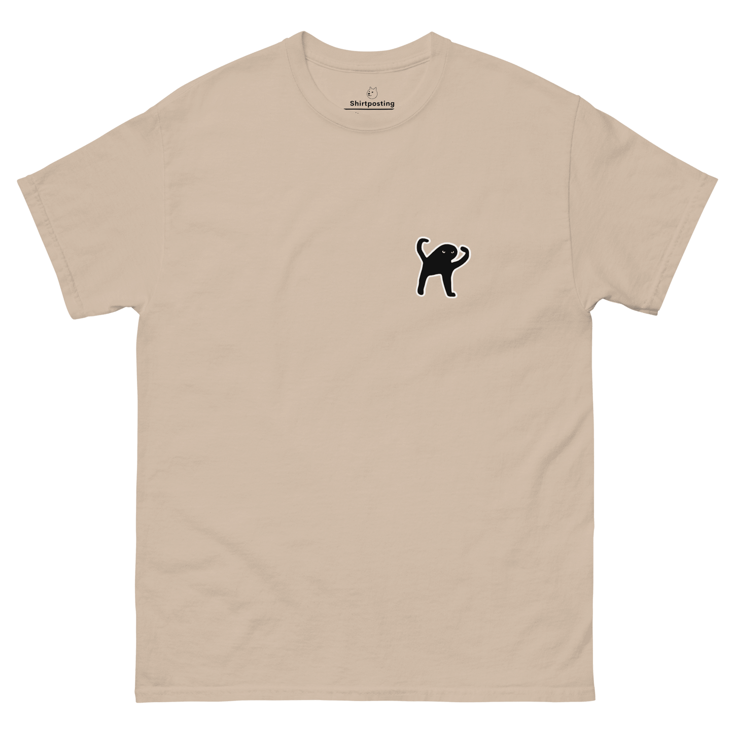 Cat Classic T-Shirt Meme - Sand | Shirtposting
