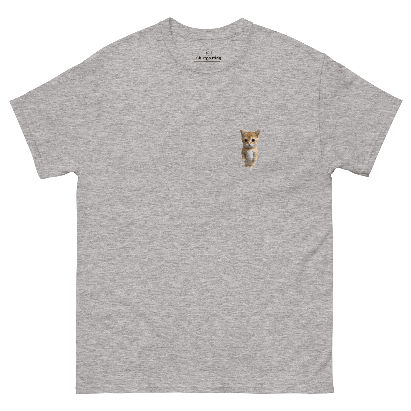 Cat Classic T-Shirt Meme - Sport Grey | Shirtposting