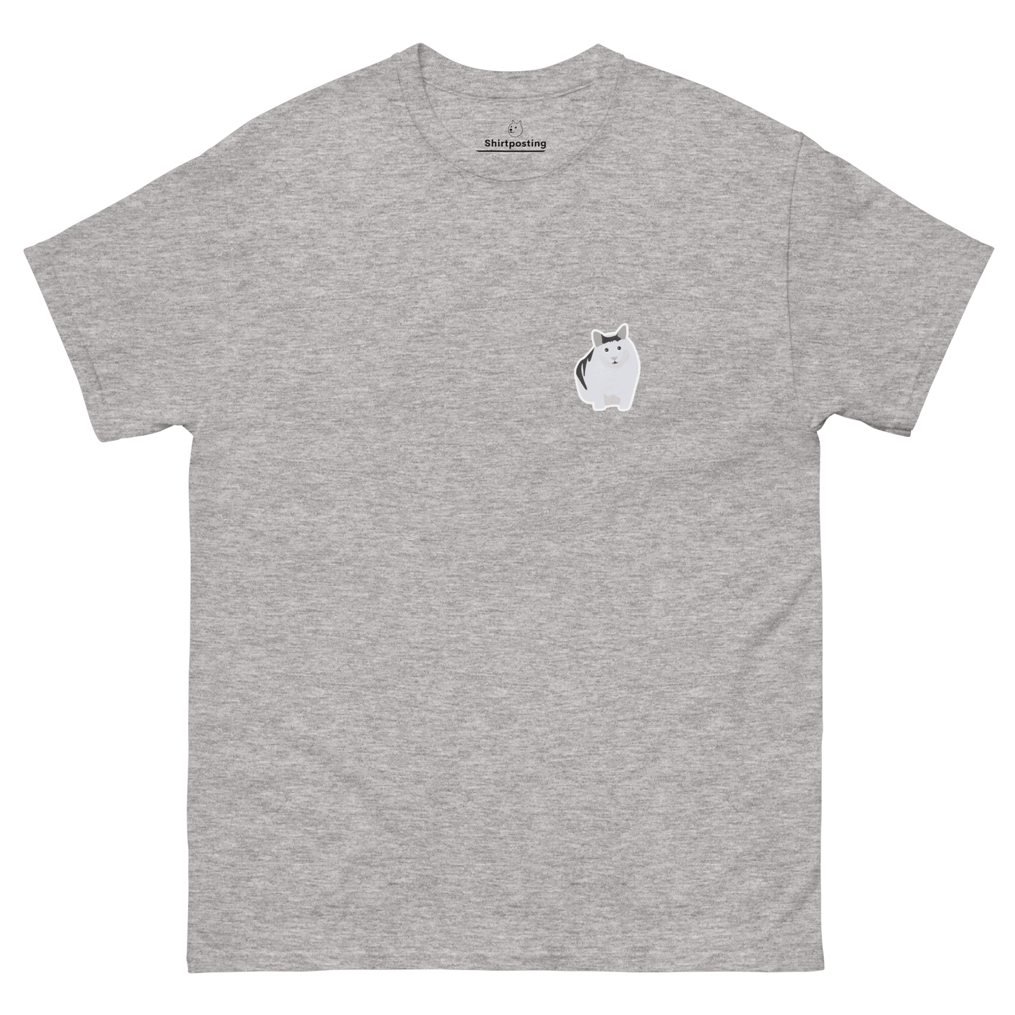 Cat Classic T-Shirt Meme - Sport Grey | Shirtposting