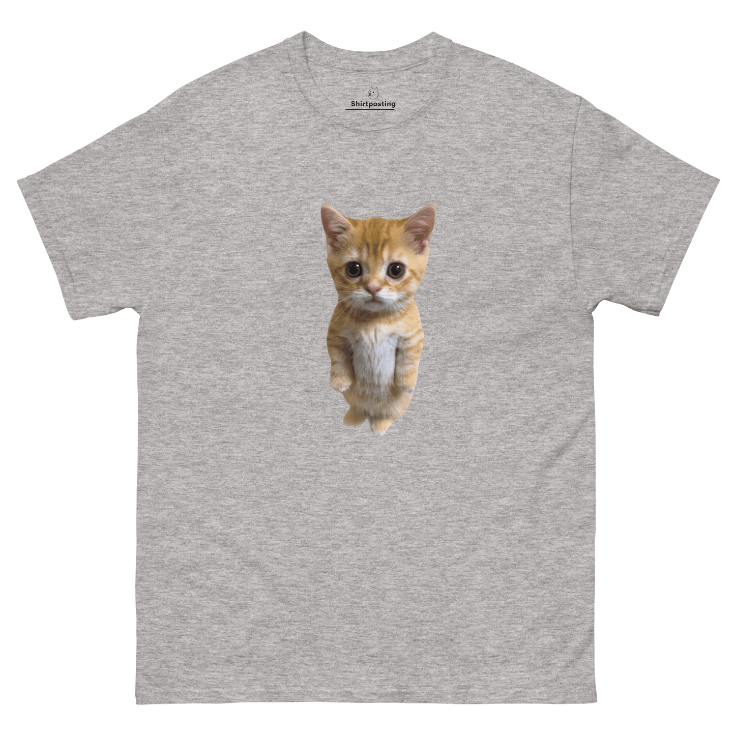 Cat Classic T-Shirt Meme - Sport Grey | Shirtposting