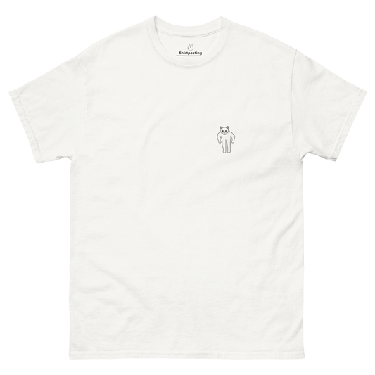 Cat Classic T-Shirt Meme - White | Shirtposting