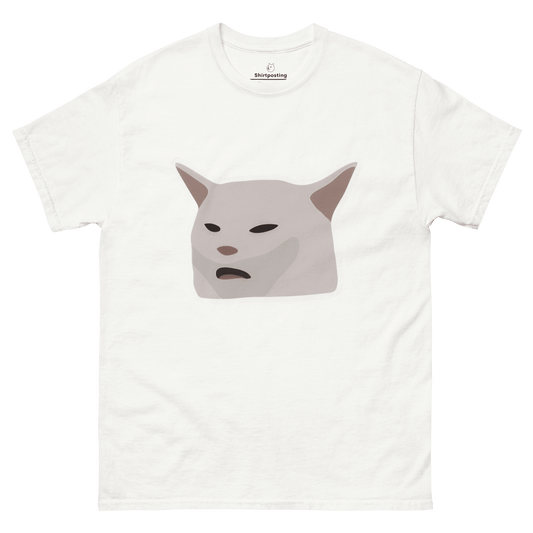 Cat Classic T-Shirt Meme - White | Shirtposting