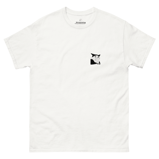 Cat Classic T-Shirt Meme - White | Shirtposting