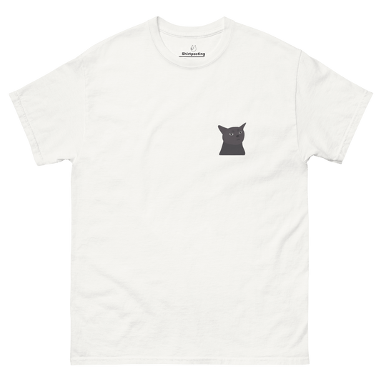 Cat Classic T-Shirt Meme - White | Shirtposting