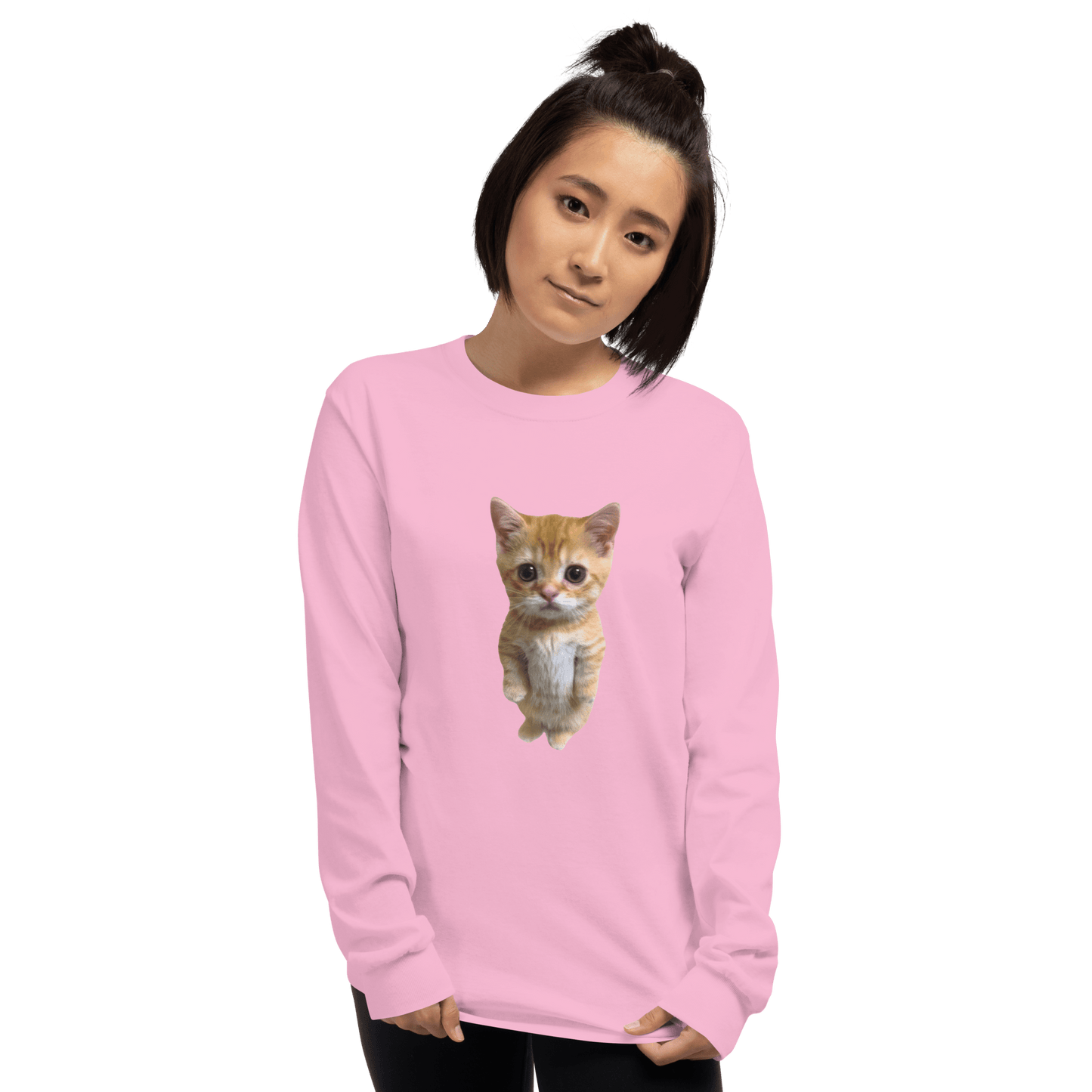 Cat Long Sleeve T-Shirt Meme - Sport Grey | Shirtposting