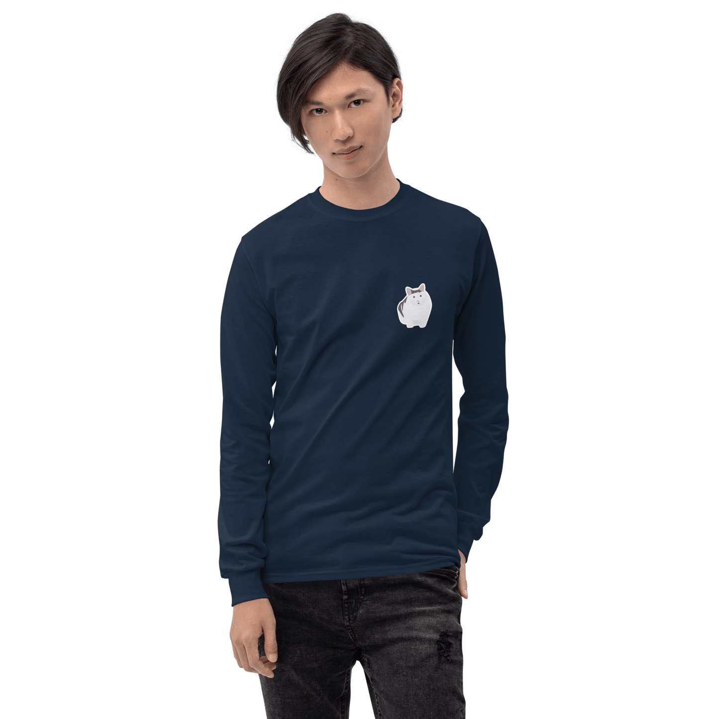 Cat Long Sleeve T-Shirt Meme - Sport Grey | Shirtposting