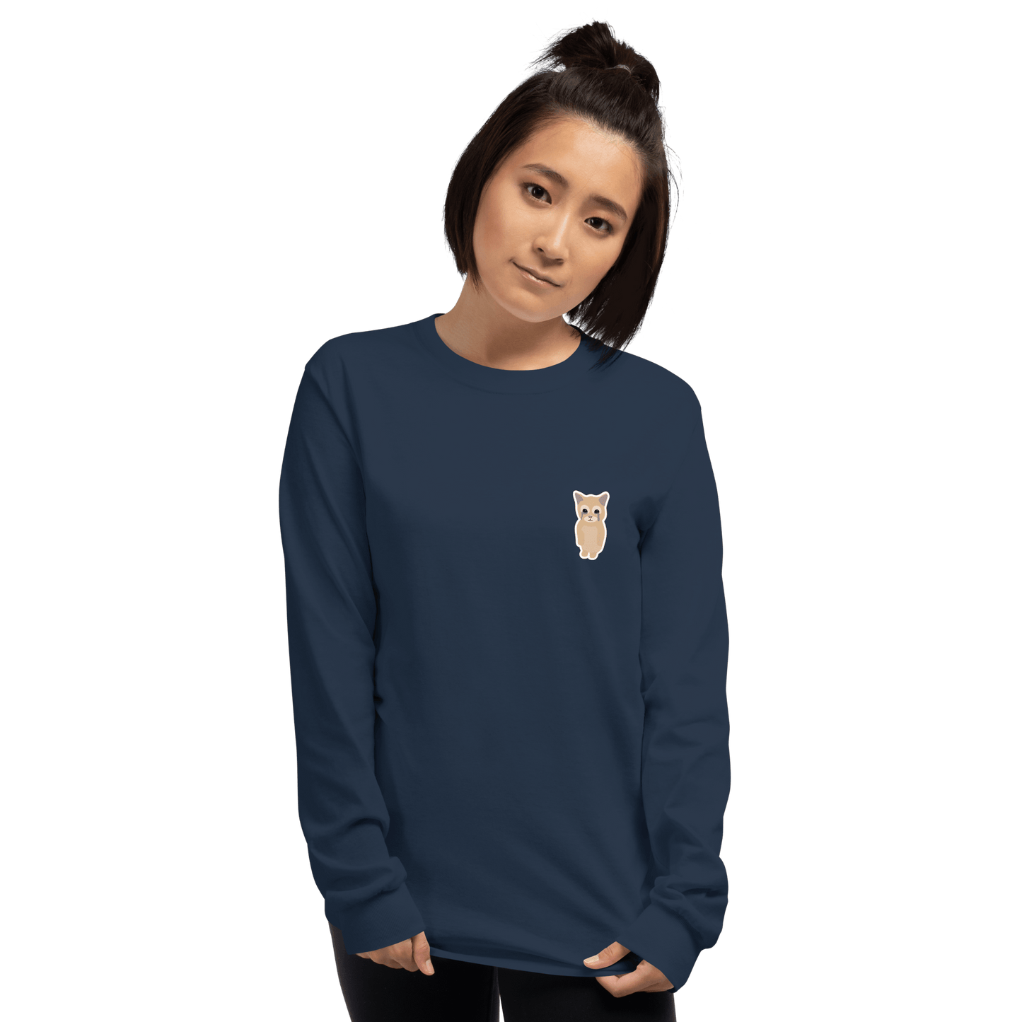 Cat Long Sleeve T-Shirt Meme - Sport Grey | Shirtposting