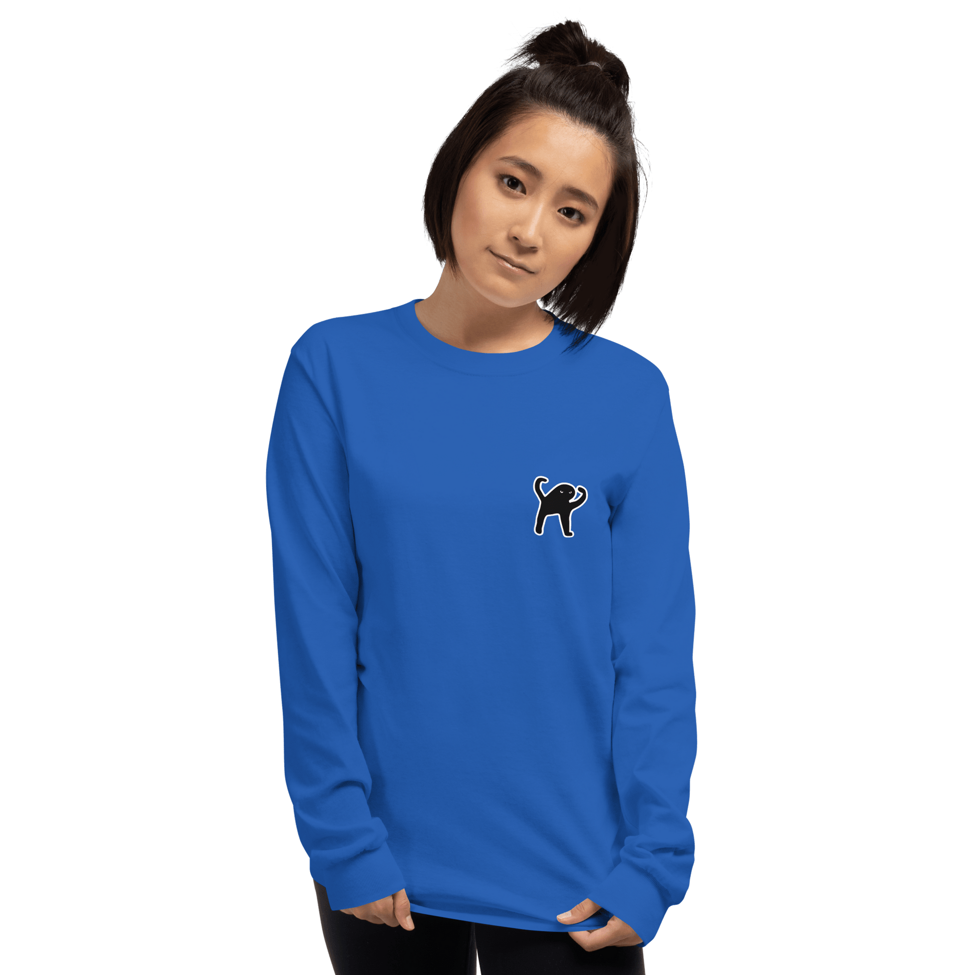 Cat Long Sleeve T-Shirt Meme - Sport Grey | Shirtposting