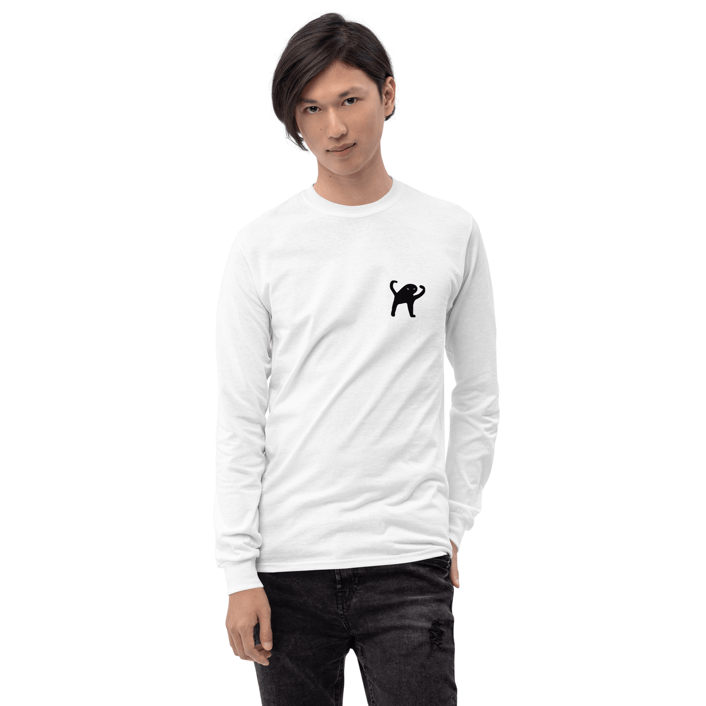 Cat Long Sleeve T-Shirt Meme - Sport Grey | Shirtposting