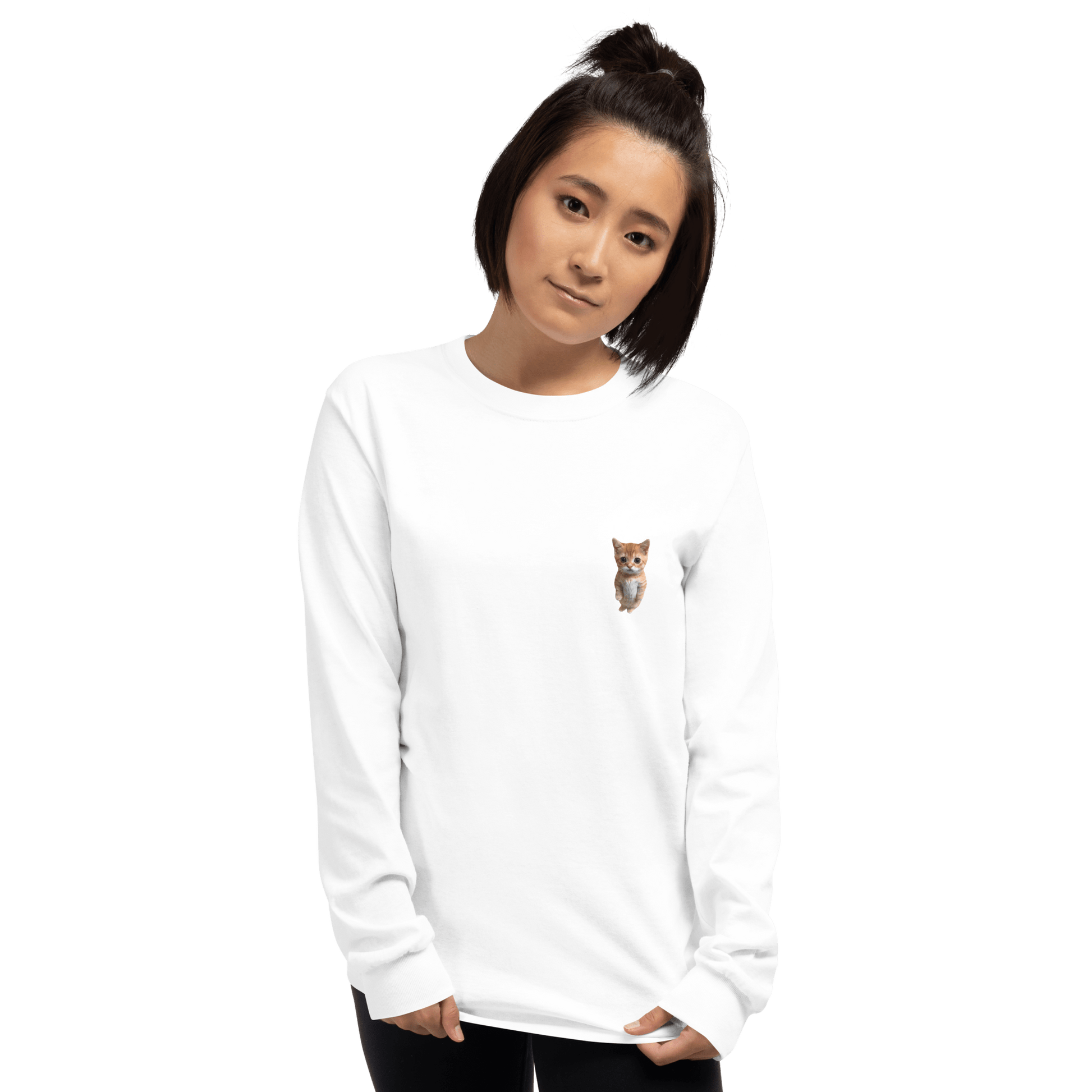 Cat Long Sleeve T-Shirt Meme - Sport Grey | Shirtposting