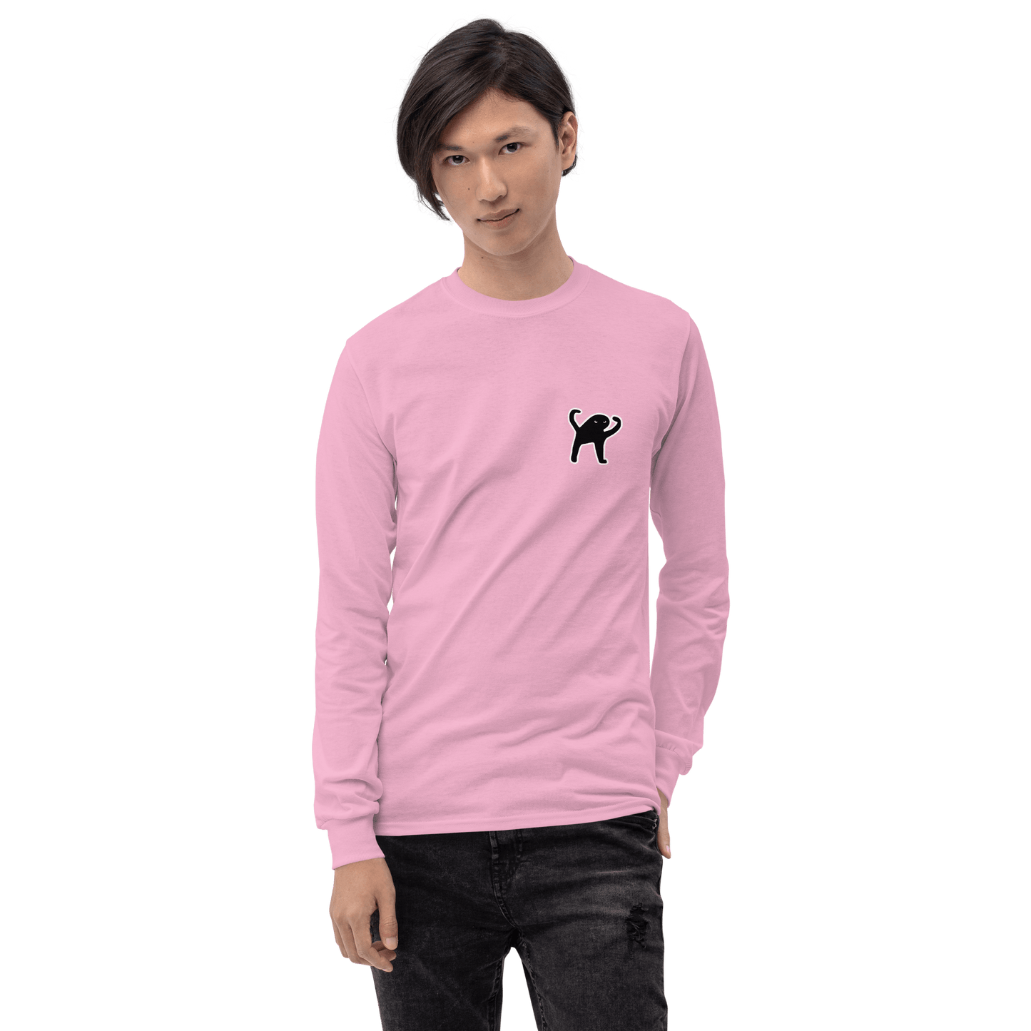 Cat Long Sleeve T-Shirt Meme - Sport Grey | Shirtposting