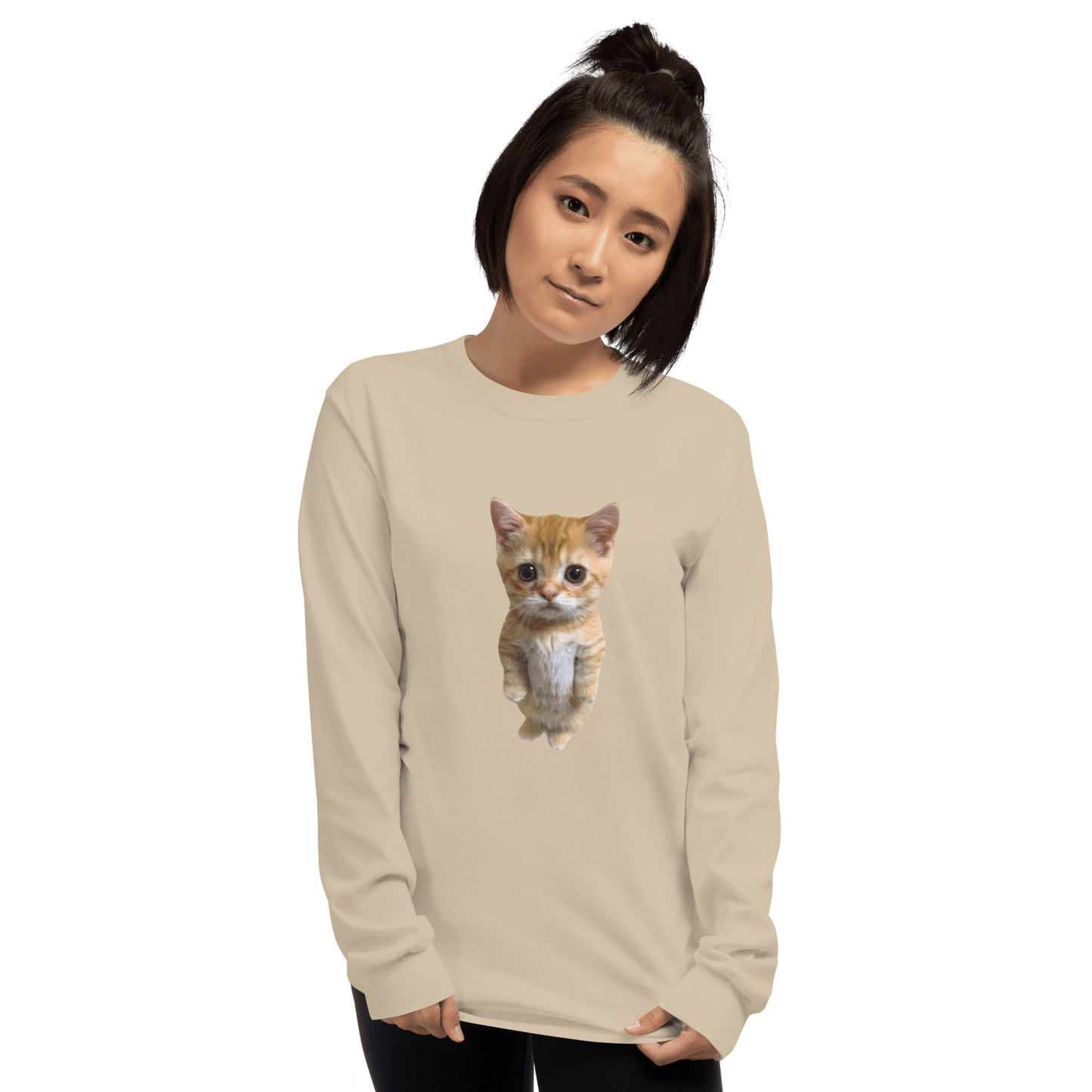 Cat Long Sleeve T-Shirt Meme - Sport Grey | Shirtposting