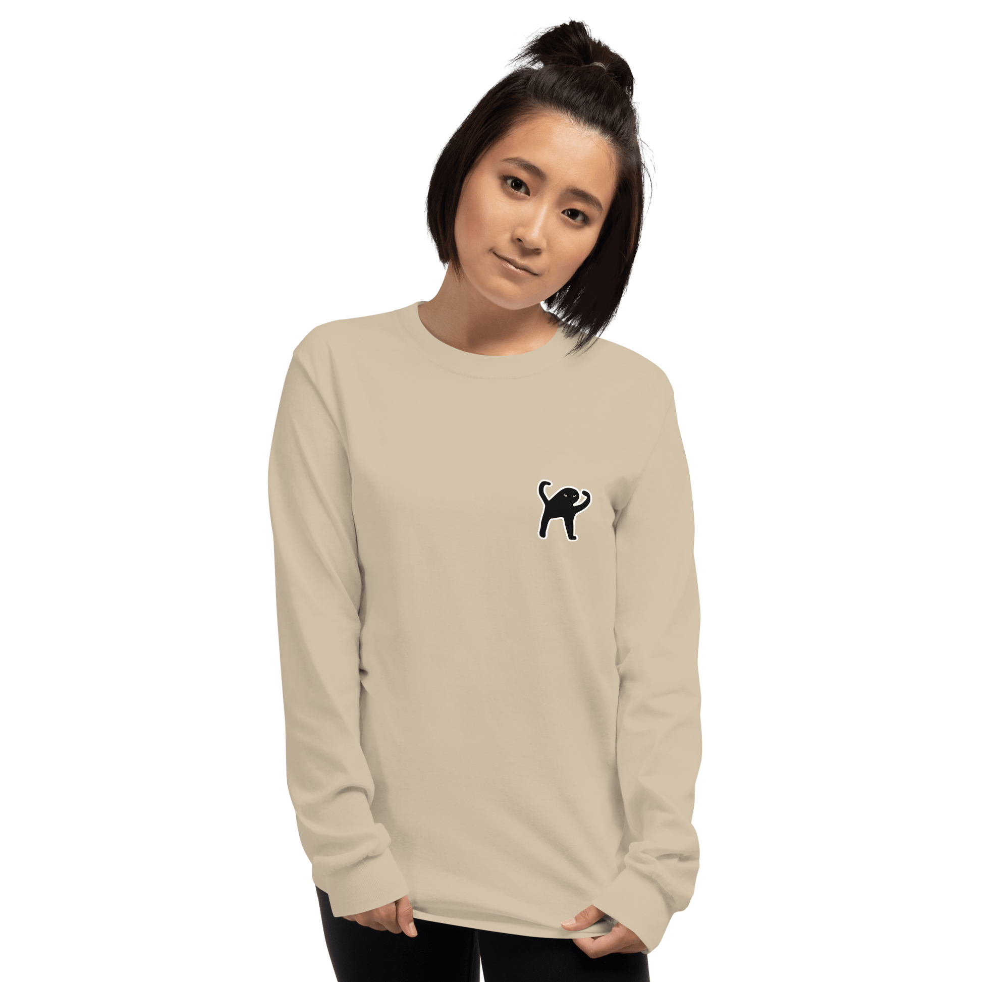 Cat Long Sleeve T-Shirt Meme - Sport Grey | Shirtposting