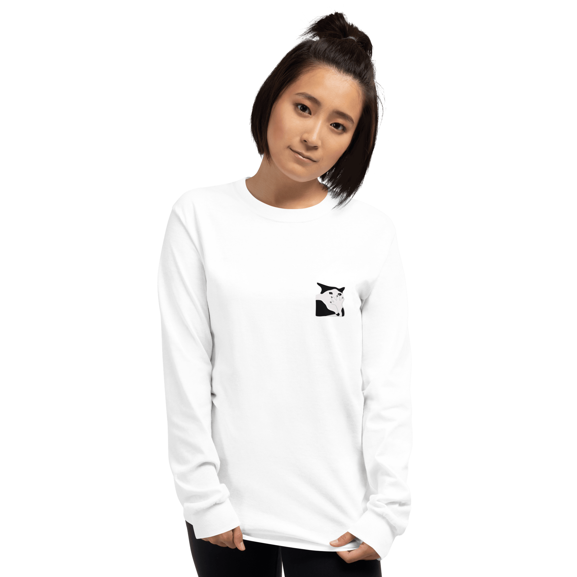 Cat Long Sleeve T-Shirt Meme - Sport Grey | Shirtposting